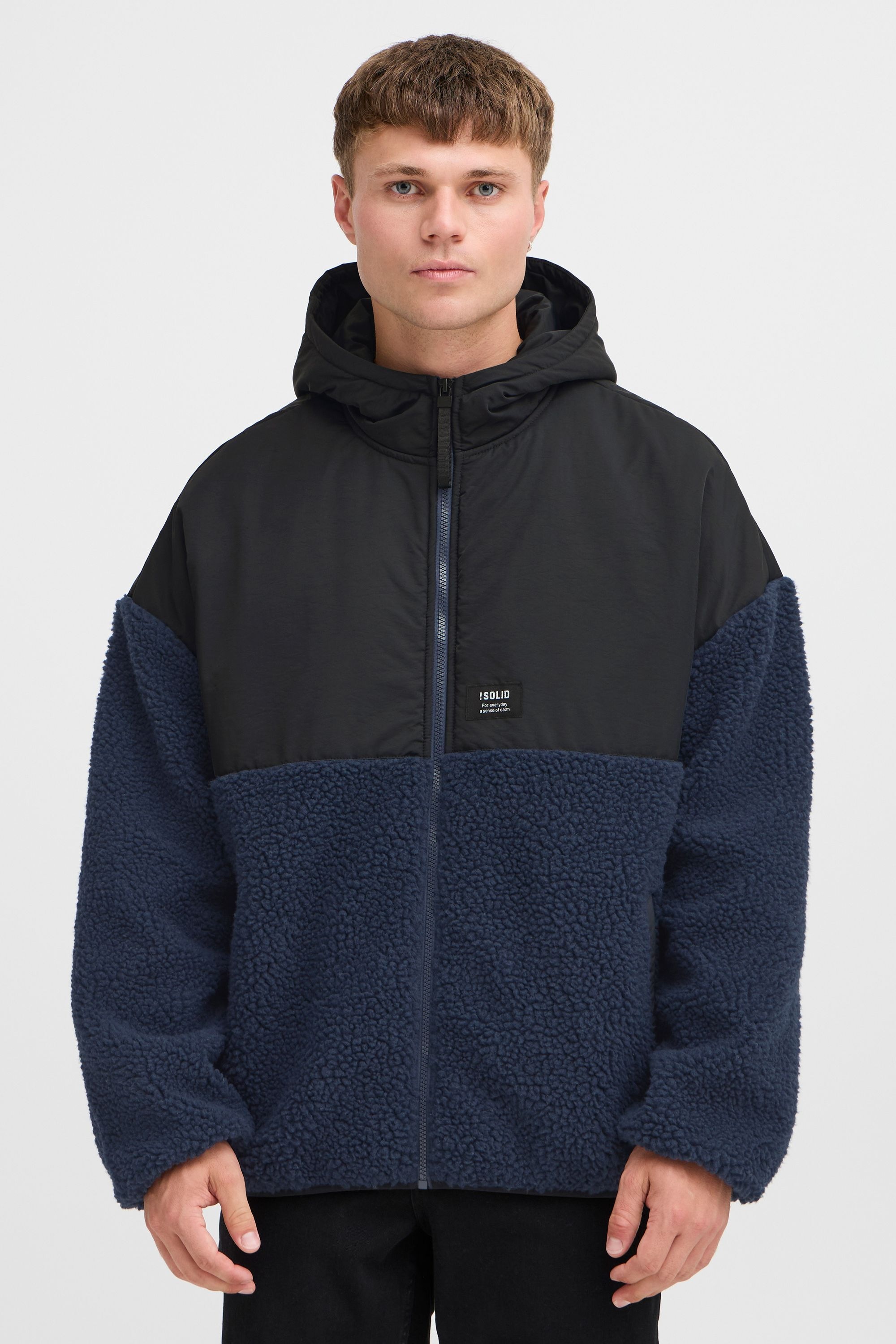 !Solid Fellimitatjacke »Fellimitatjacke SDMark«, mit Kapuze
