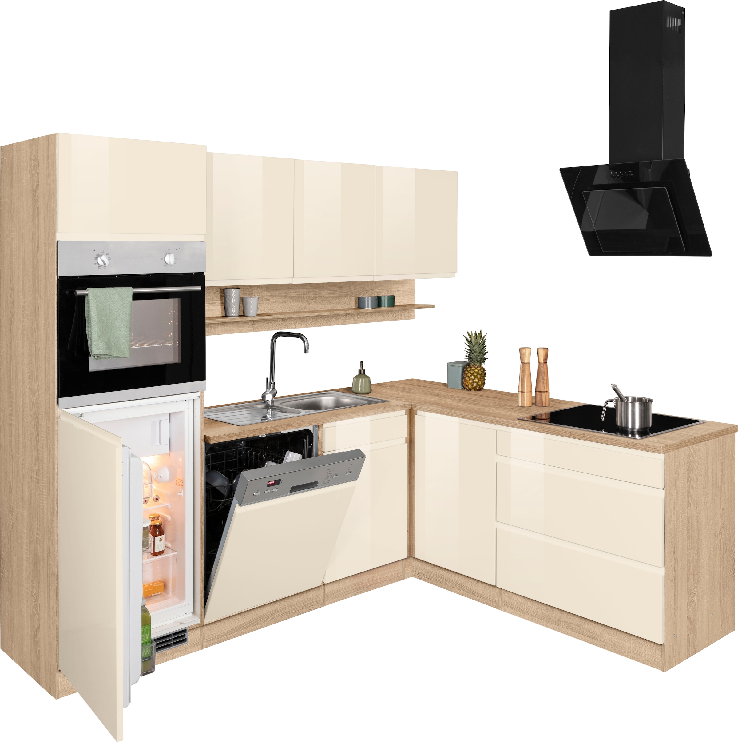 HELD MÖBEL Winkelküche »Virginia«, Stellbreite 230/190 cm, ohne E-Geräte