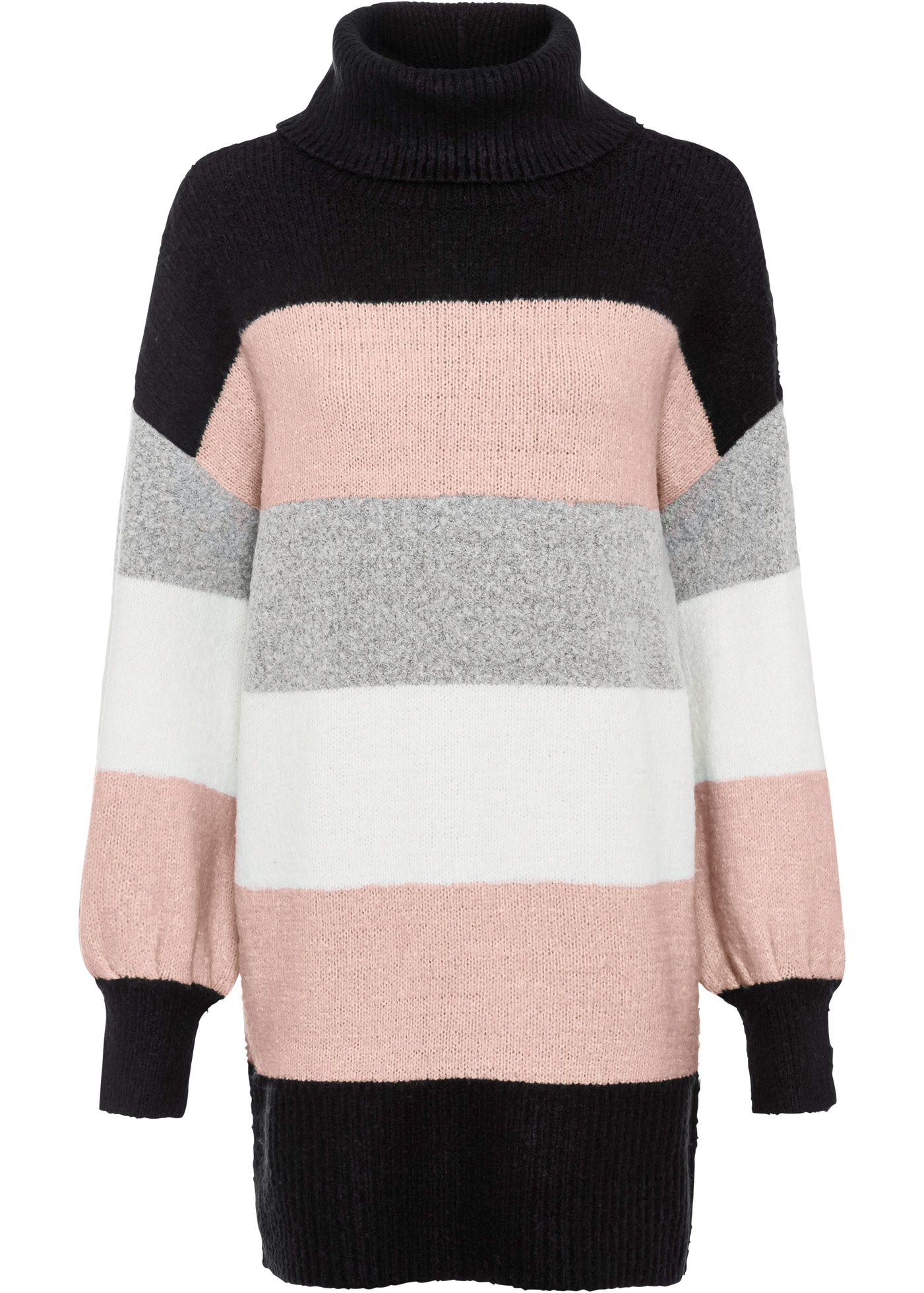 bonprix Longpullover »Long-Pullover« aus Polyacryl, Polyester und Elasthan, mit Rollkragen