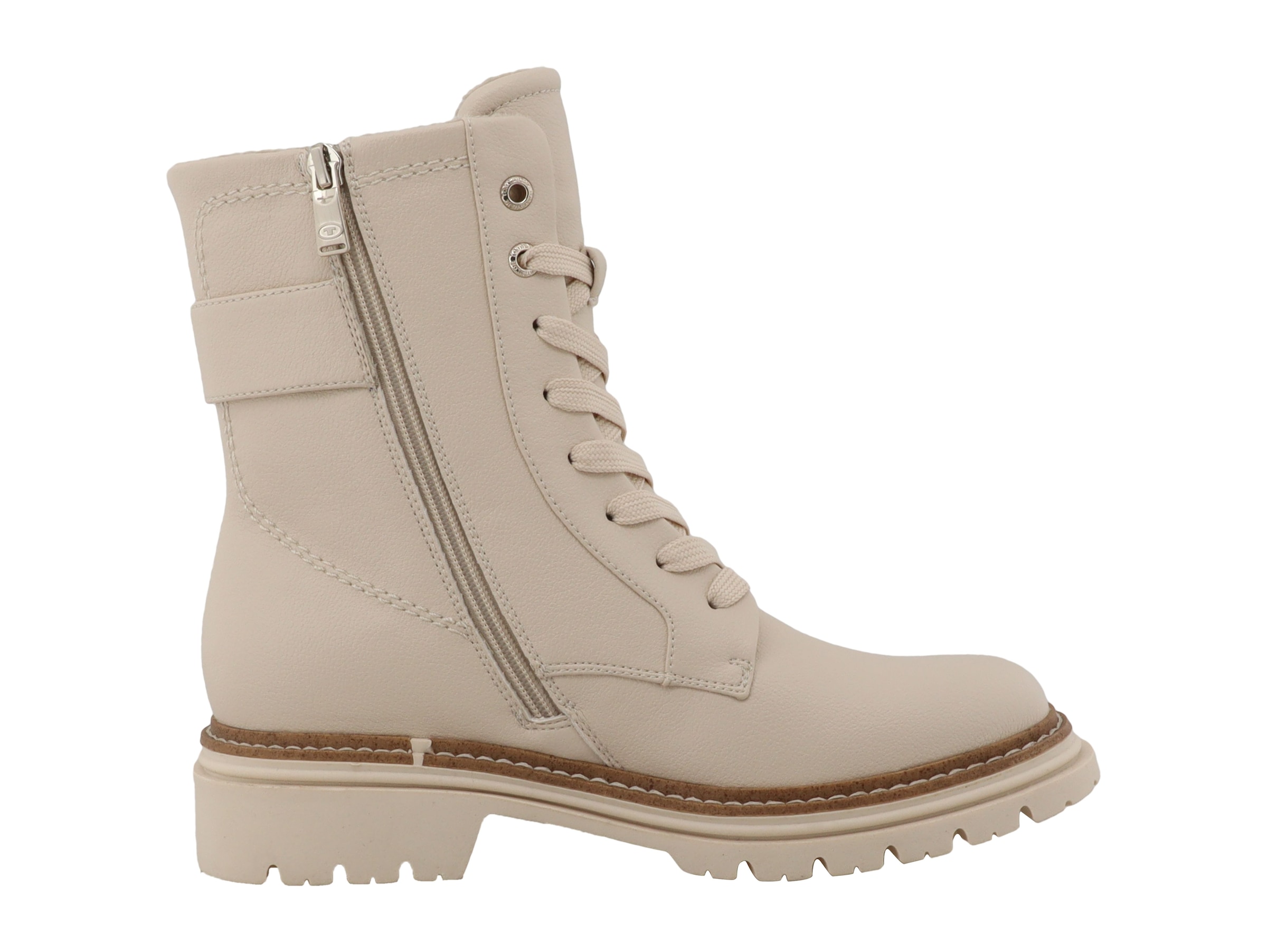 TOM TAILOR Schnürstiefelette  Blockabsatz, Schnürboots mit auffälliger Zierschnalle