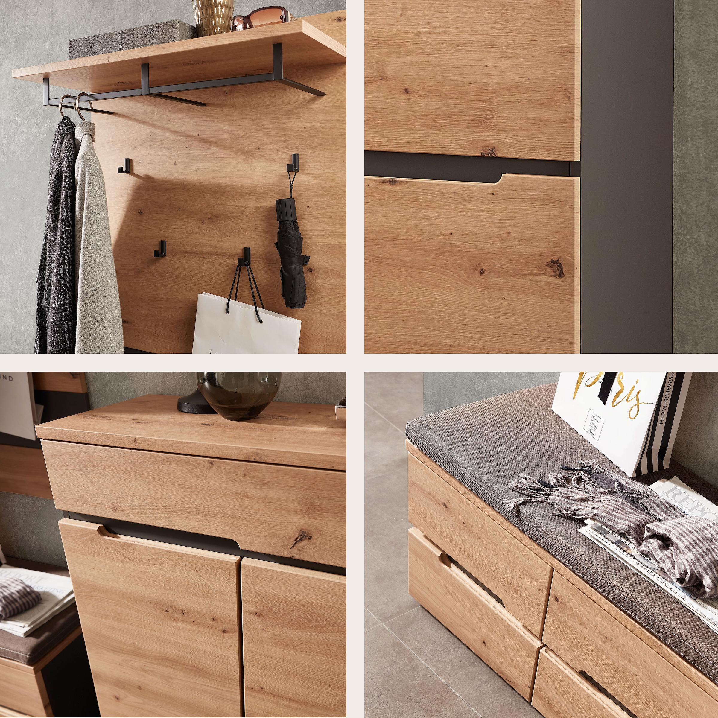 Innostyle Garderoben-Set »MEMPHIS«, (Komplett-Set, 5 St.)