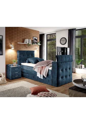 Boxspringbett »Richmond«, mit Duo-Matratze (H2/H3), versenkbarer TV-Halterung (bis 40...