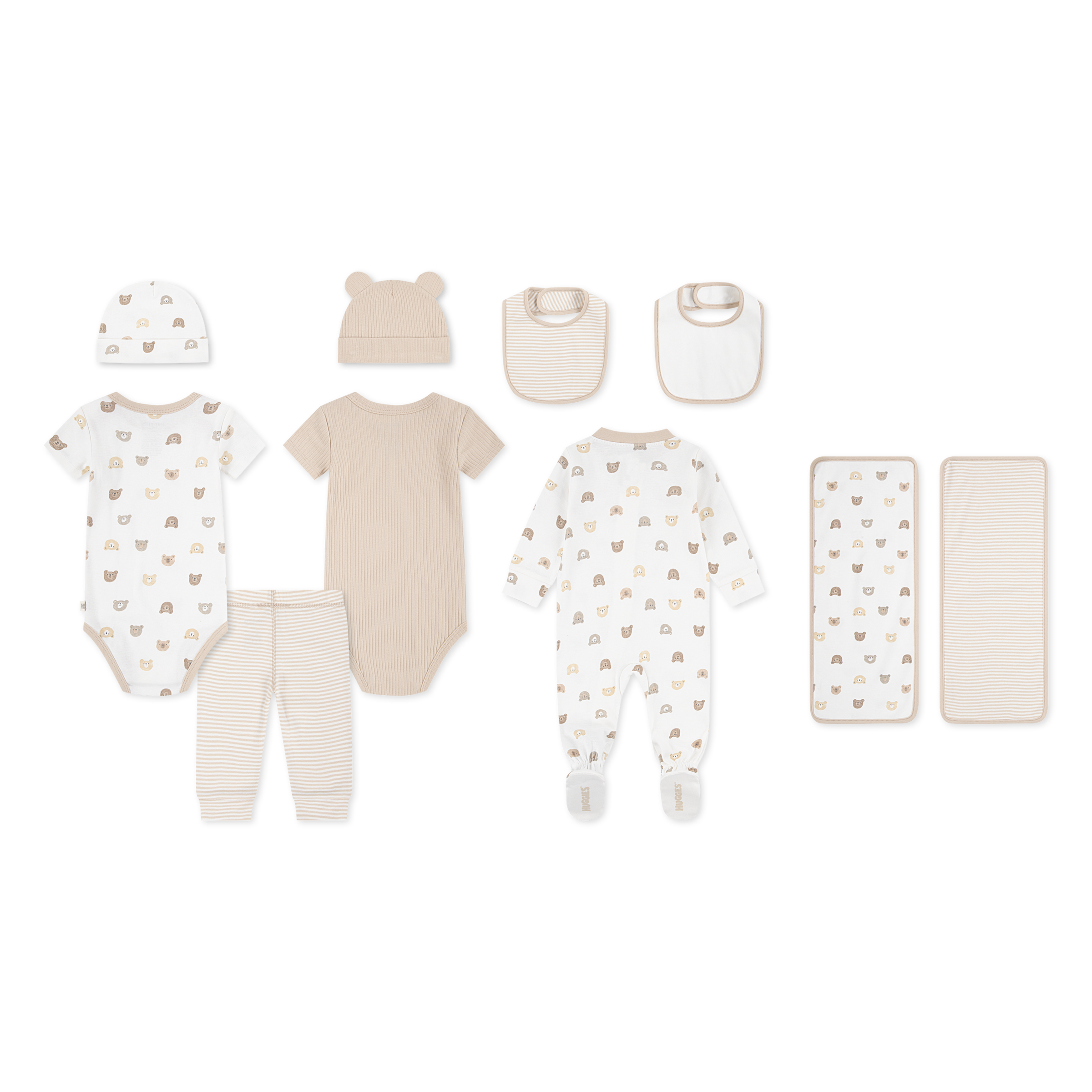 HUGGIES babywear Neugeborenen-Geschenkset »HGHN 10PC GIFT BOX SET« Set, 10 Stk. mit Bärchenmotiven