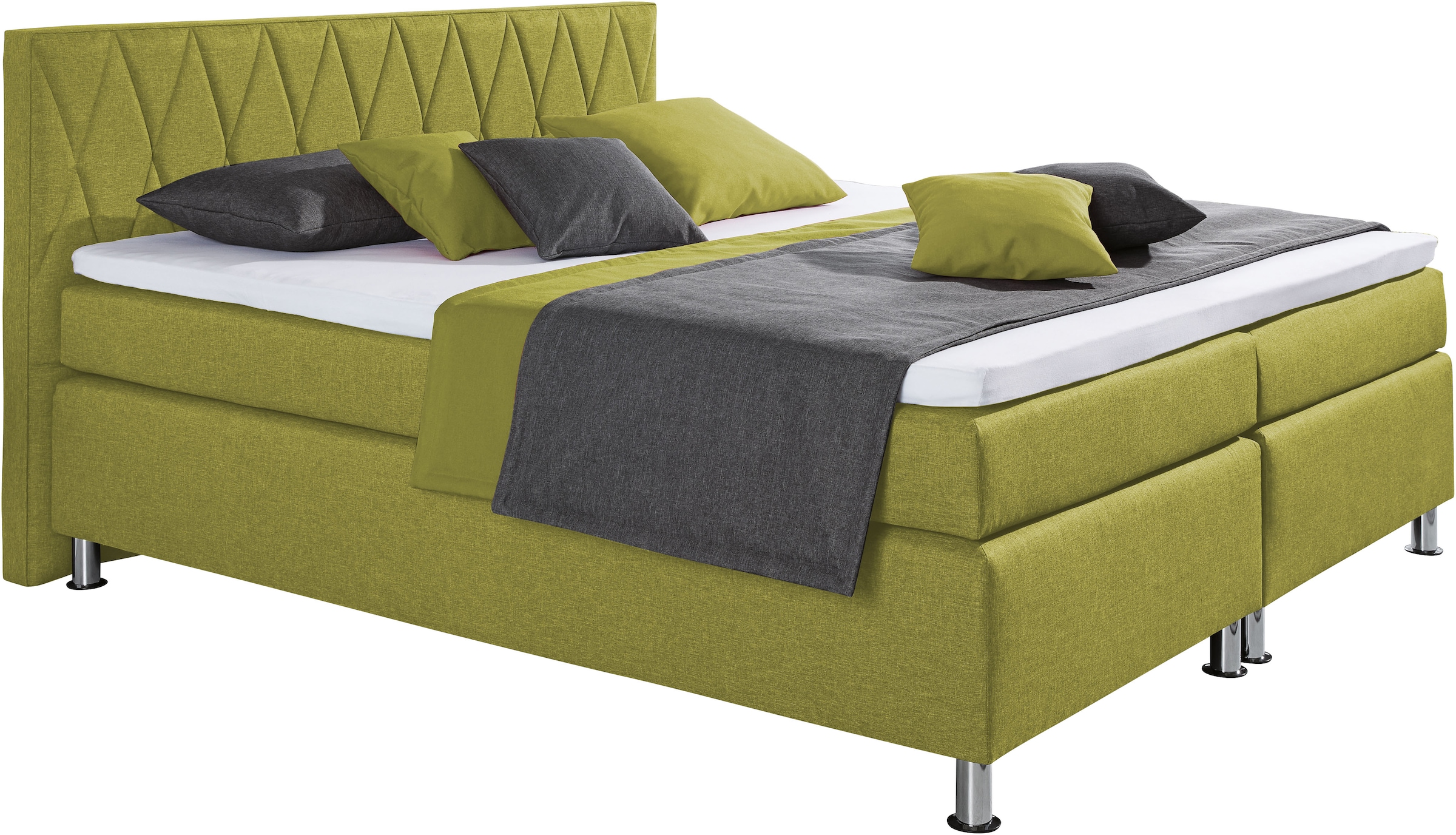 hapo Boxspringbett "ATLANTA" Topper separat erhältlich, erhältlich in verschiedenen Breiten, Farben & Maratzenarten