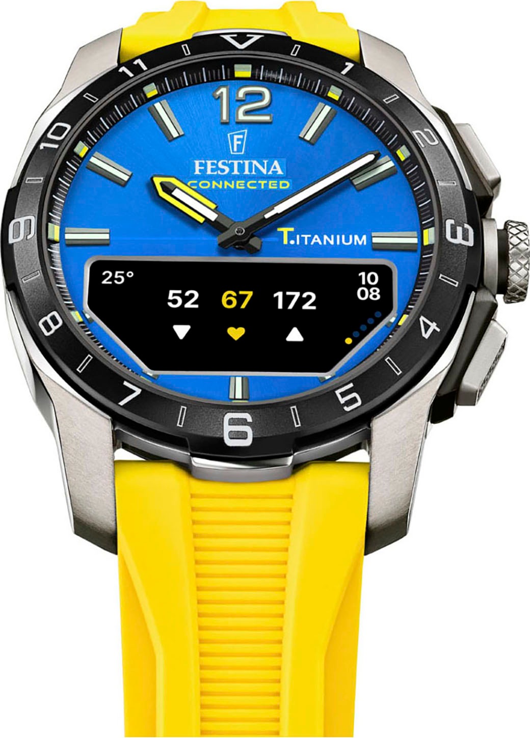 Festina Smartwatch »Connected D«, Quarzuhr, Armbanduhr, Herrenuhr, Schrittzähler, Weltzeit, Stoppfunkt.)