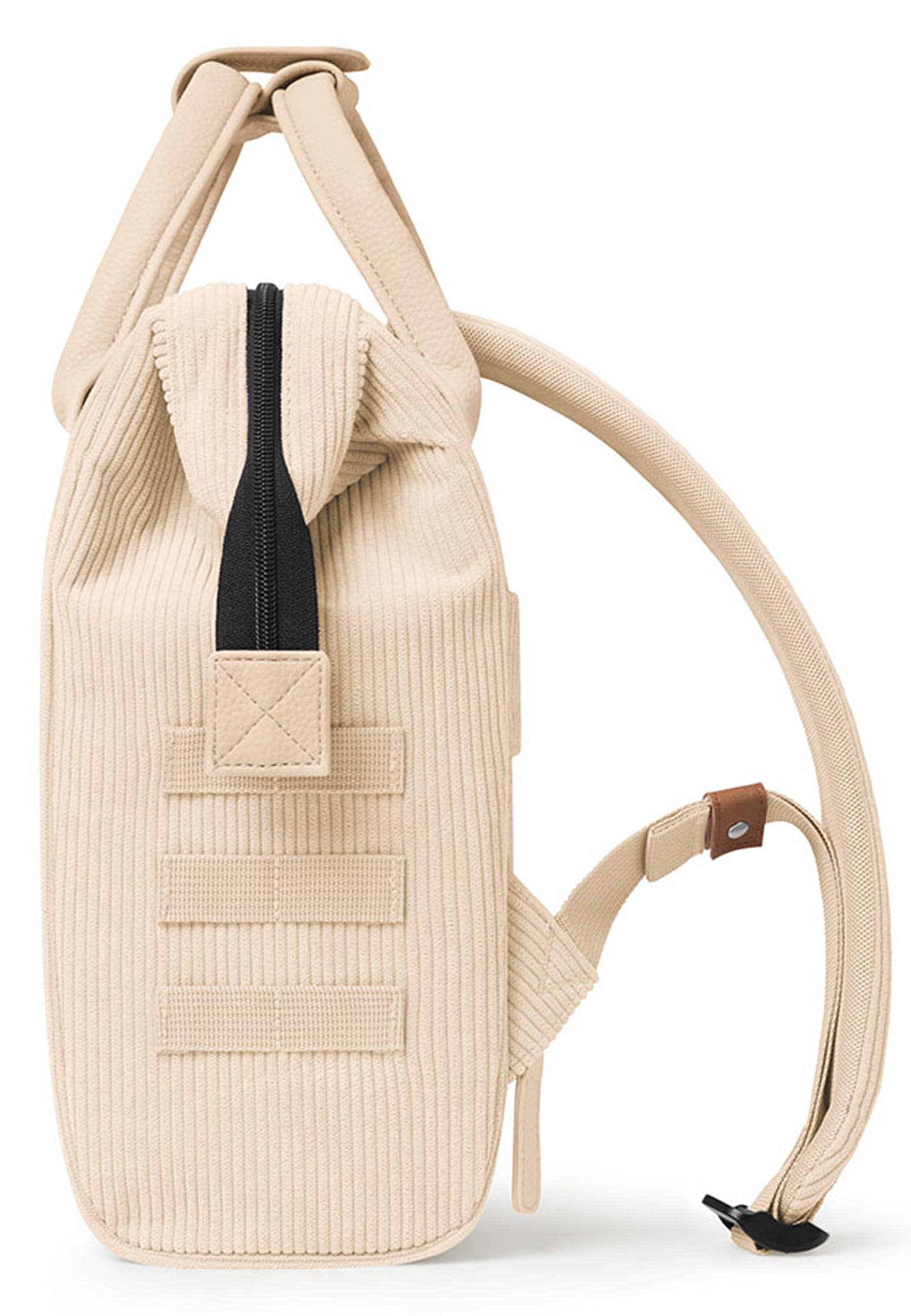 CABAIA Tagesrucksack »Adventurer S Cord Recycled« Cord-Rucksack mit austauschbaren Vordertaschen