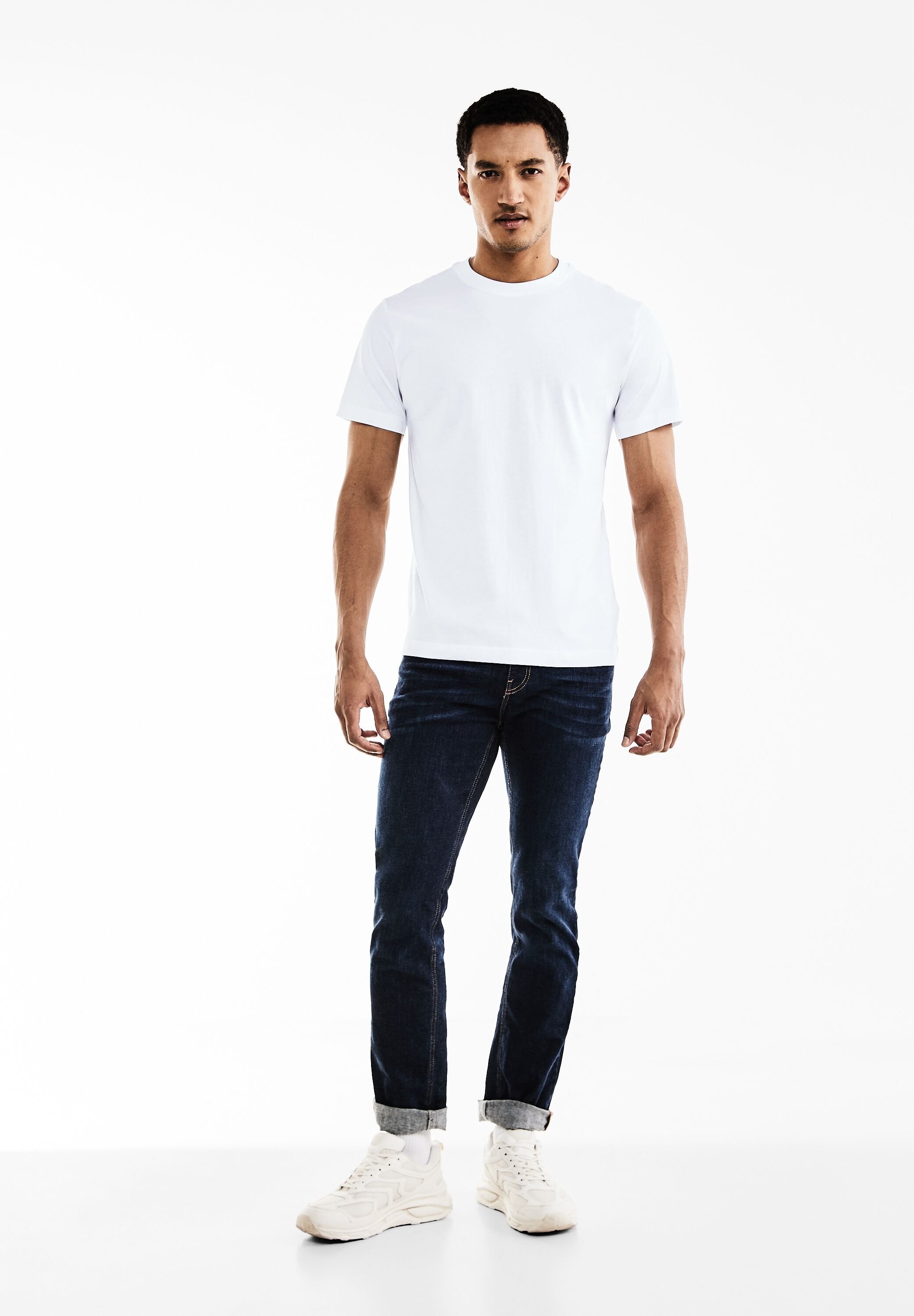 STREET ONE MEN T-Shirt, mit Rundhalsausschnitt