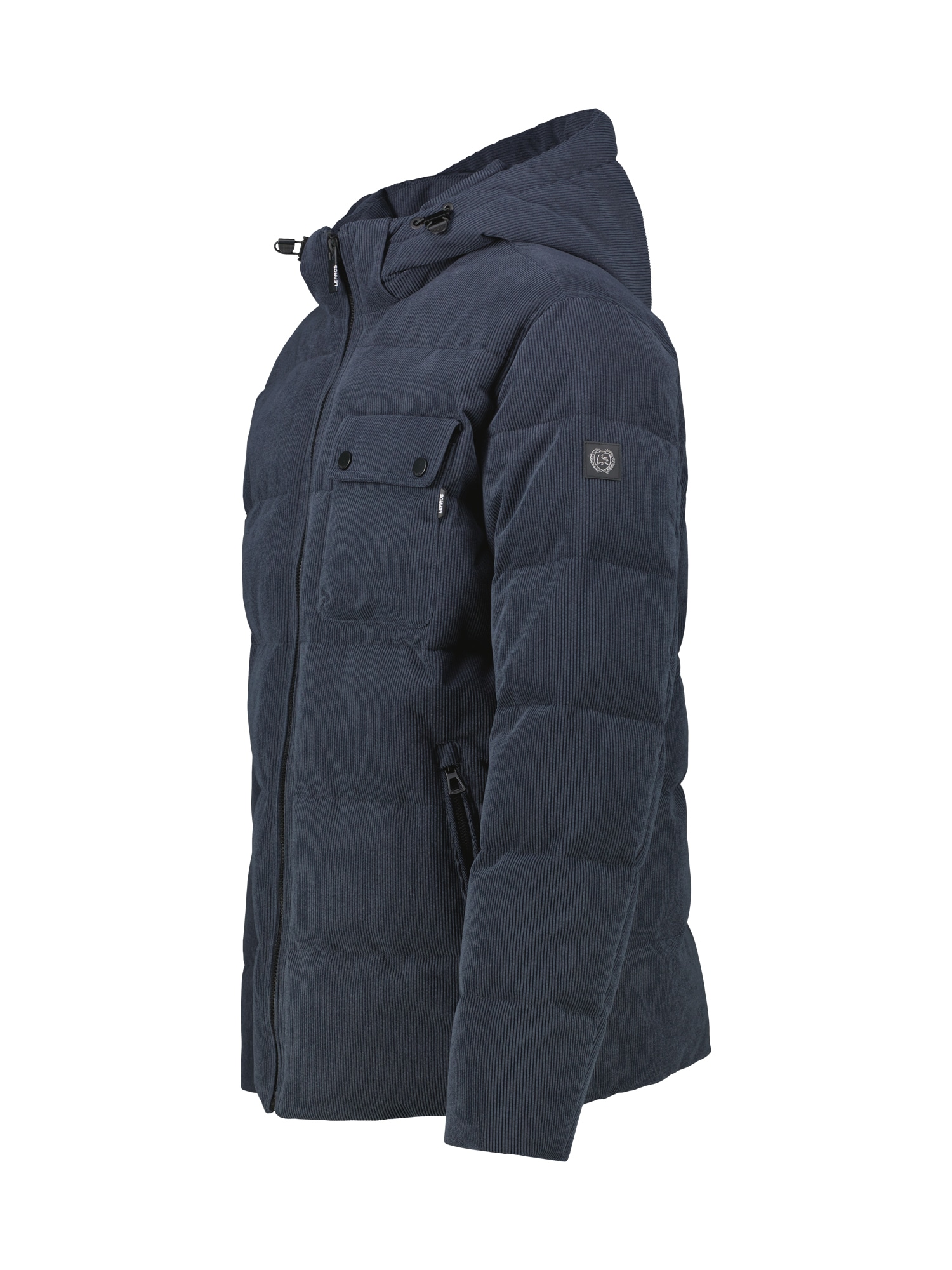 LERROS Steppjacke »LERROS Herren Steppjacke in funktionaler Cord-Optik«, mit Kapuze, Wasser- und windabweisend, atmungsaktiv
