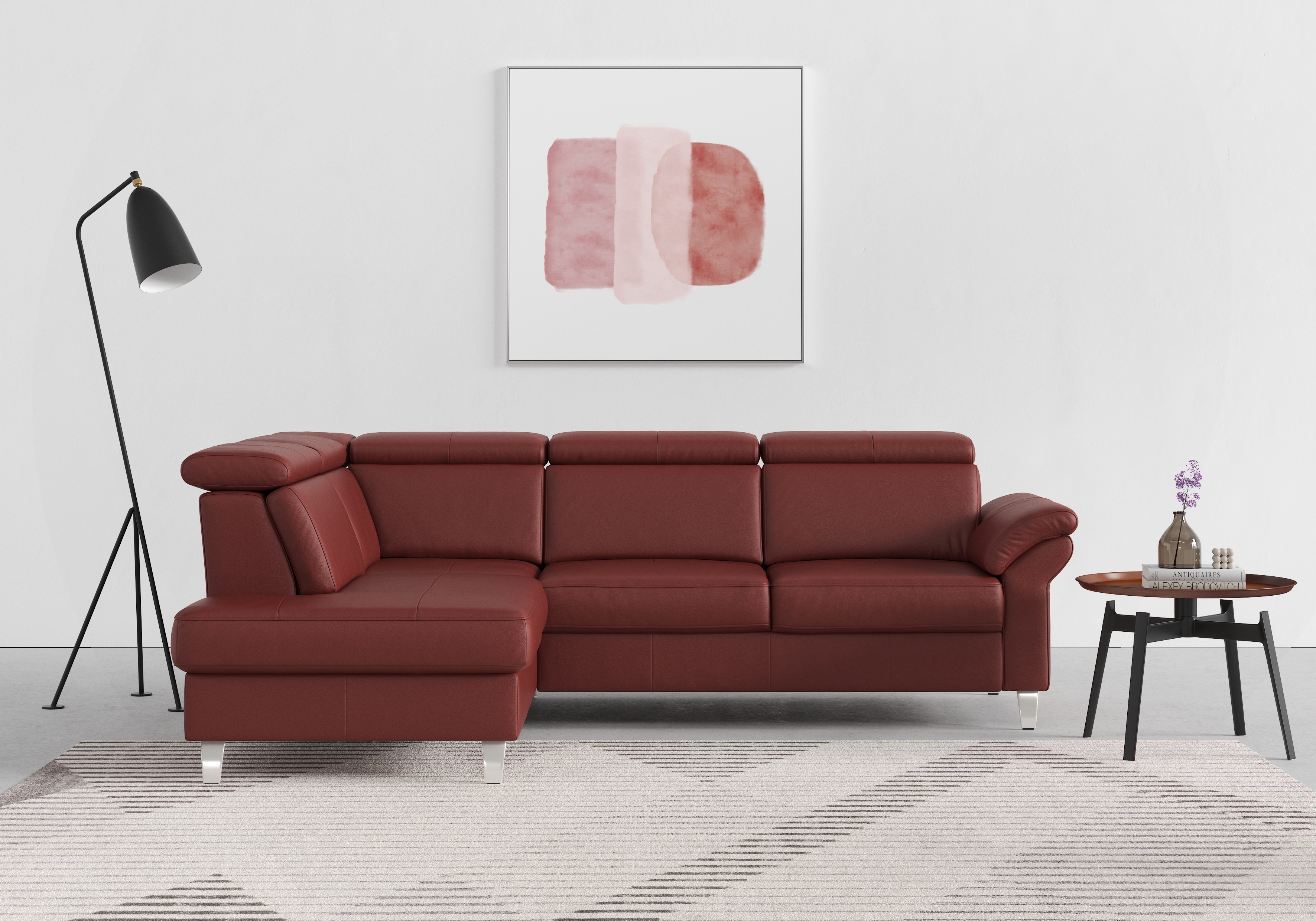 sit&more Ecksofa "Arngast L-Form" inklusive Kopfteilverstellung und Federkern