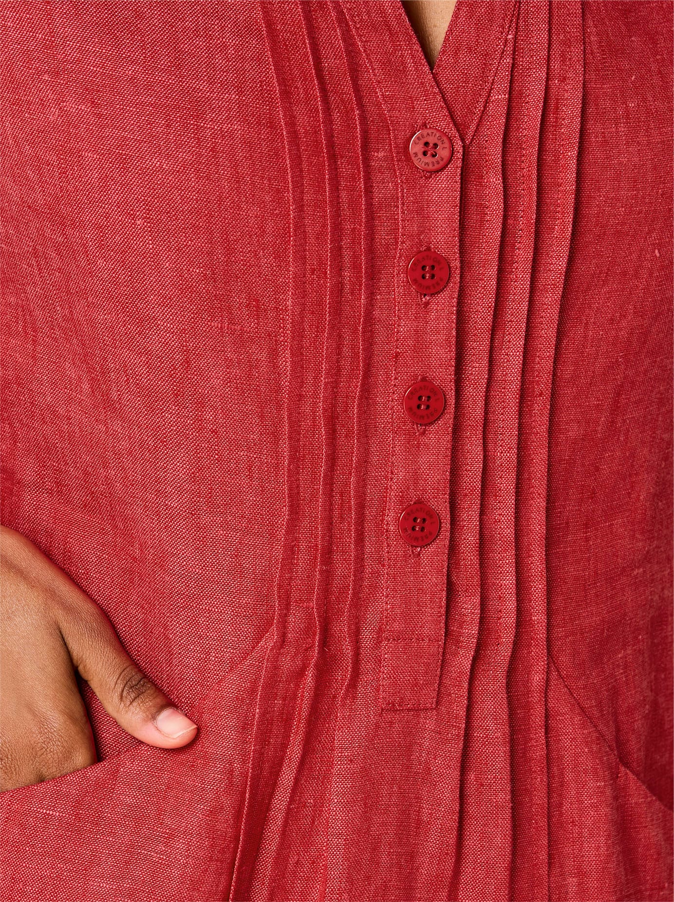 CREATION L PREMIUM Sommerkleid »Leinen-Kleid« Eingrifftaschen