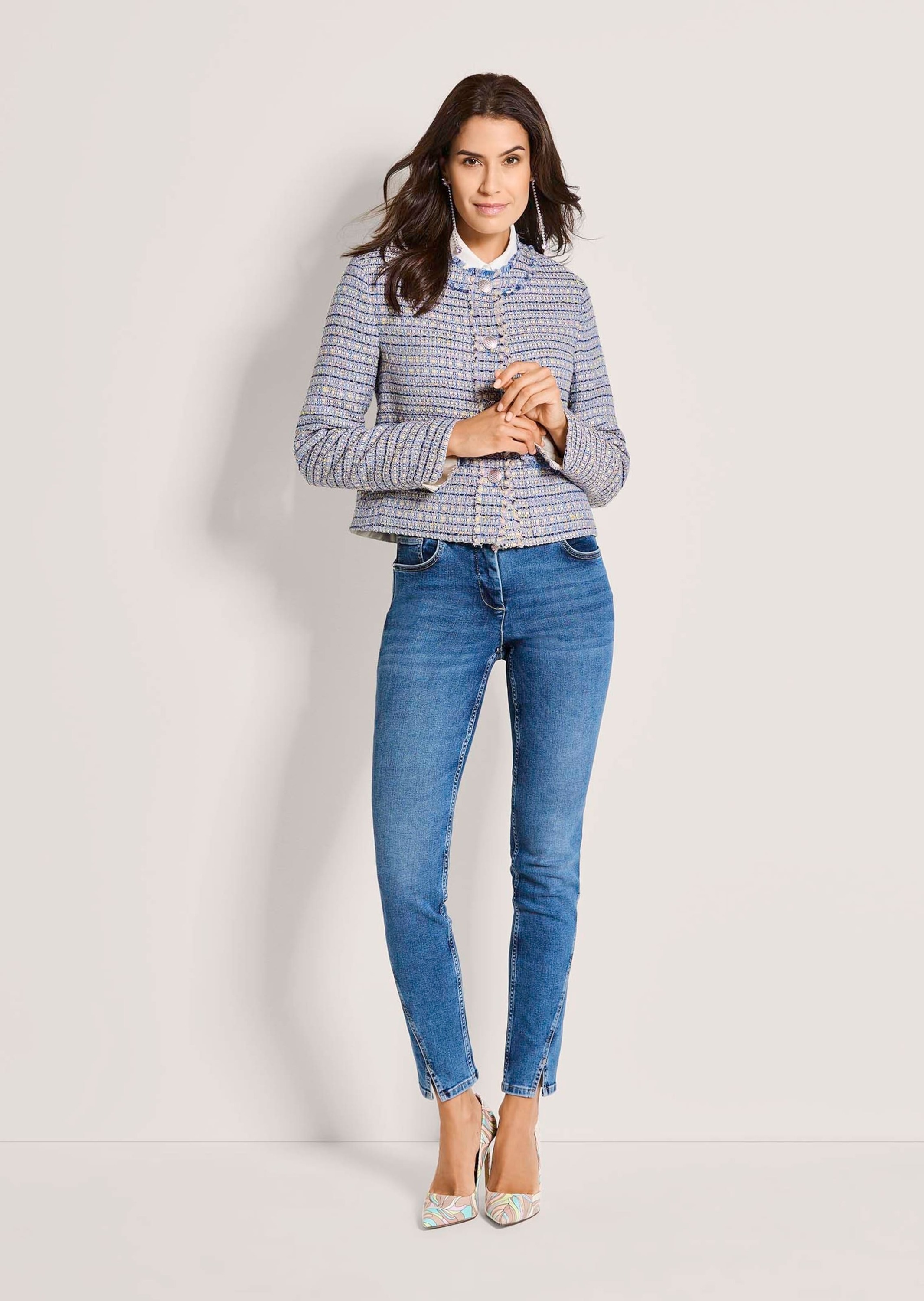 MADELEINE Jackenblazer "Blazer Tweed-Blazer mit Fransendetails" günstig online kaufen