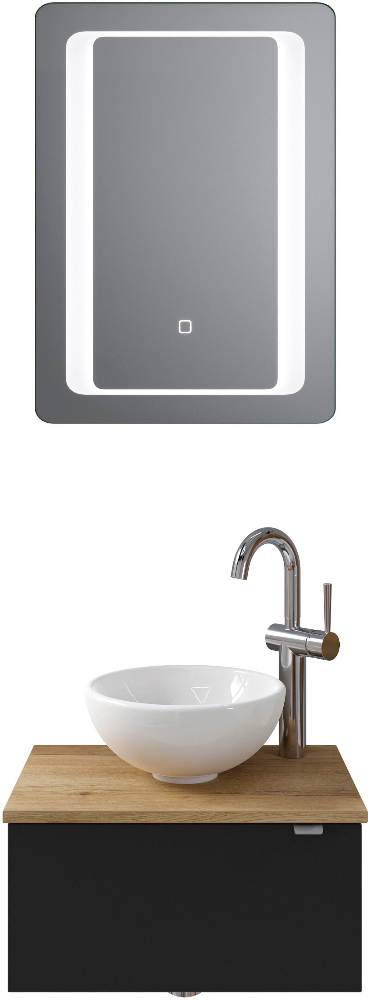 Saphir Badmöbel-Set "Serie 6915" 4 Stk. tlg. Gäste-Bad, 51 cm breit, mit LE günstig online kaufen