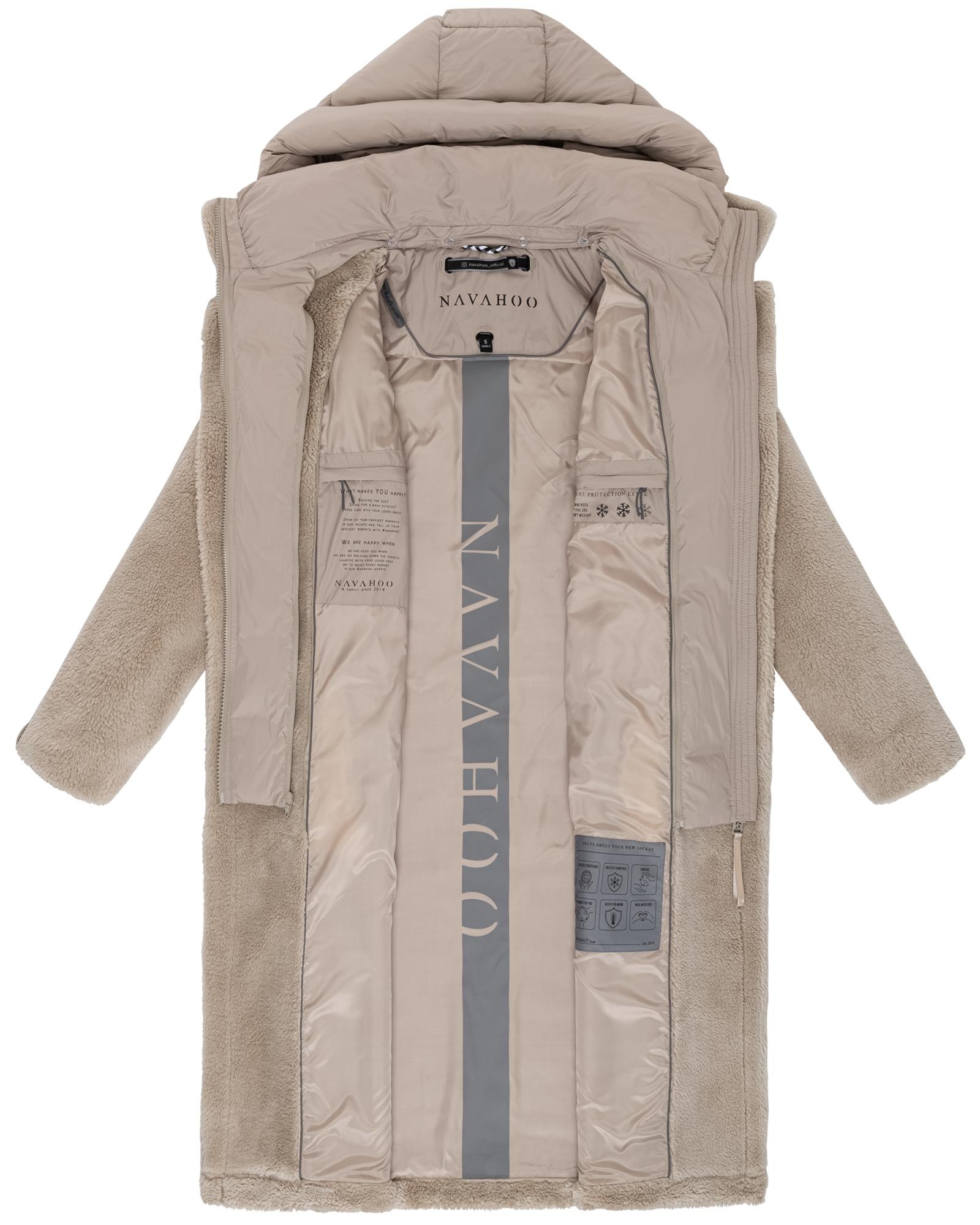 Navahoo Wintermantel »Teddyzauber 14«, Plüschmantel aus Teddyfleece mit abnehbmarem Krageneinsatz