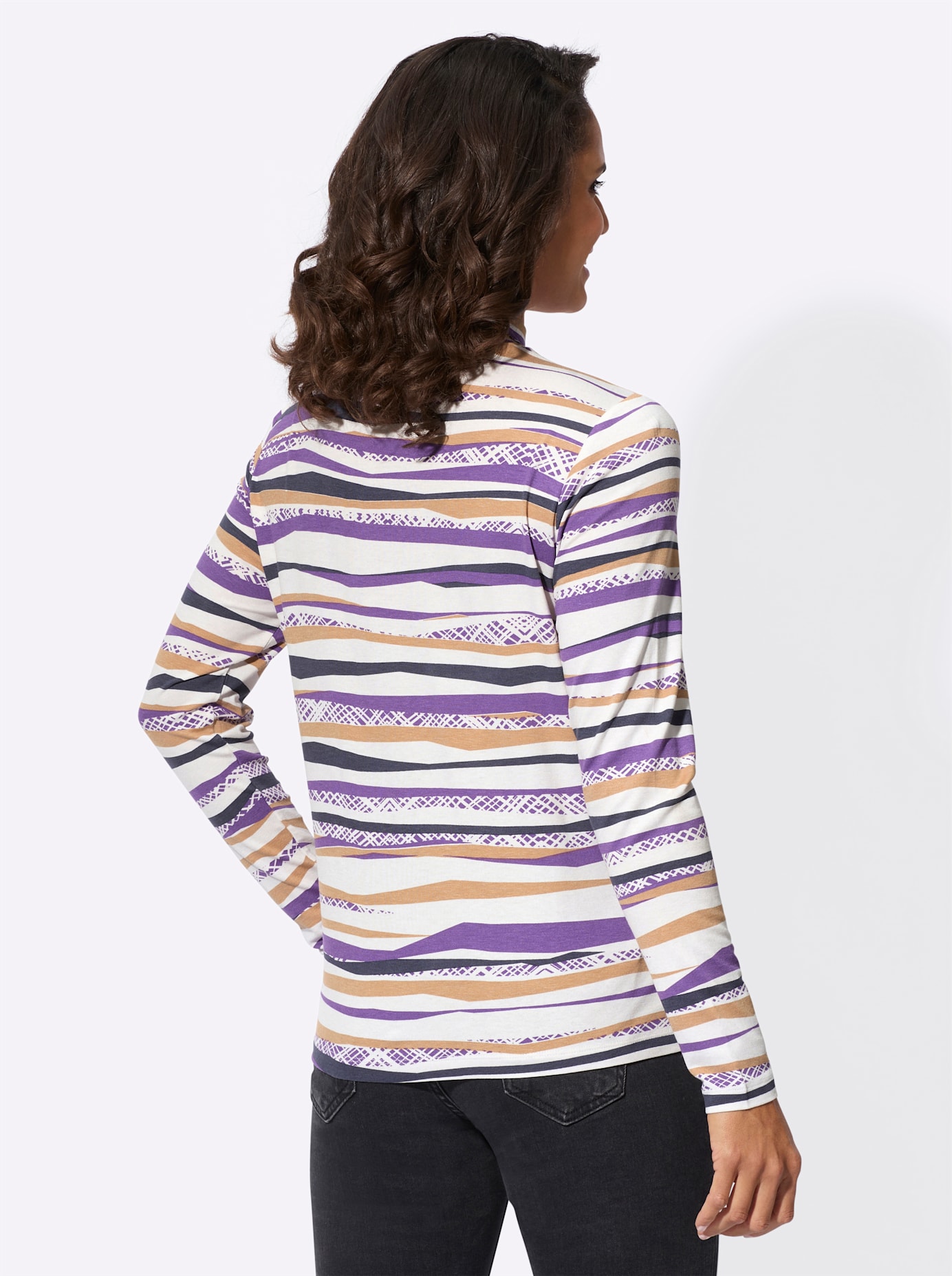 Thumbnail - Casual Looks Stehkragenshirt "Druck-Shirt" 1 Stk.