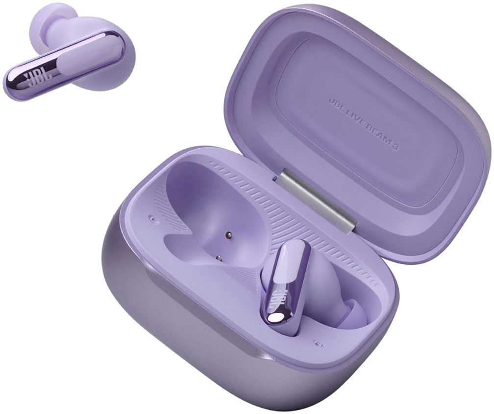 JBL wireless In-Ear-Kopfhörer "LIVE FLEX 3", B:10cm H:6cm T:19cm, lila, Kopfhörer, True Adaptive Noise Cancelling, IP54, Personi-Fi 3.0