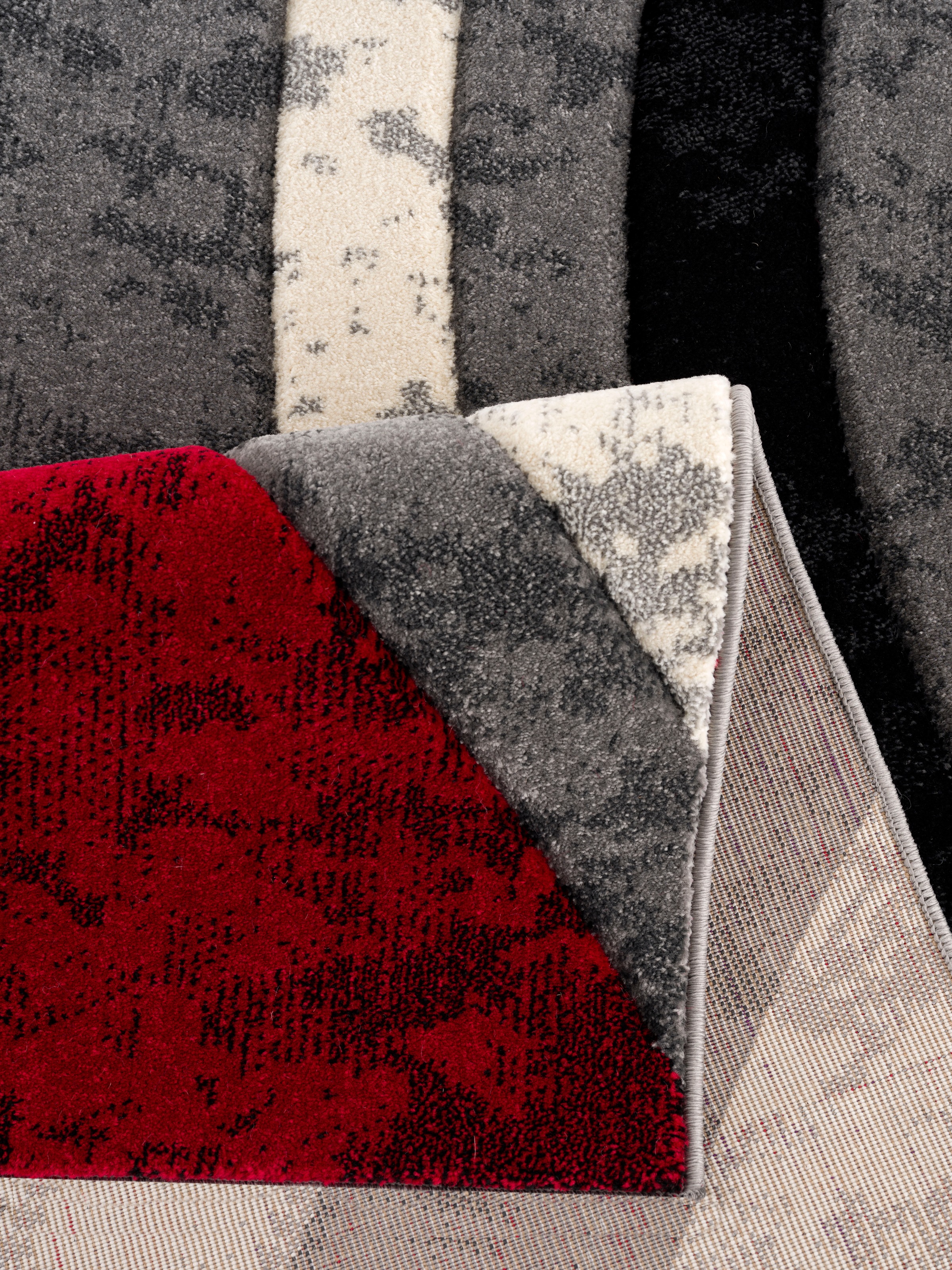 Home affaire Teppich »Jelva«, rechteckig, 11 mm Höhe, Kurzflor, mit handgearbeitetem Konturenschnitt im 3D-Design