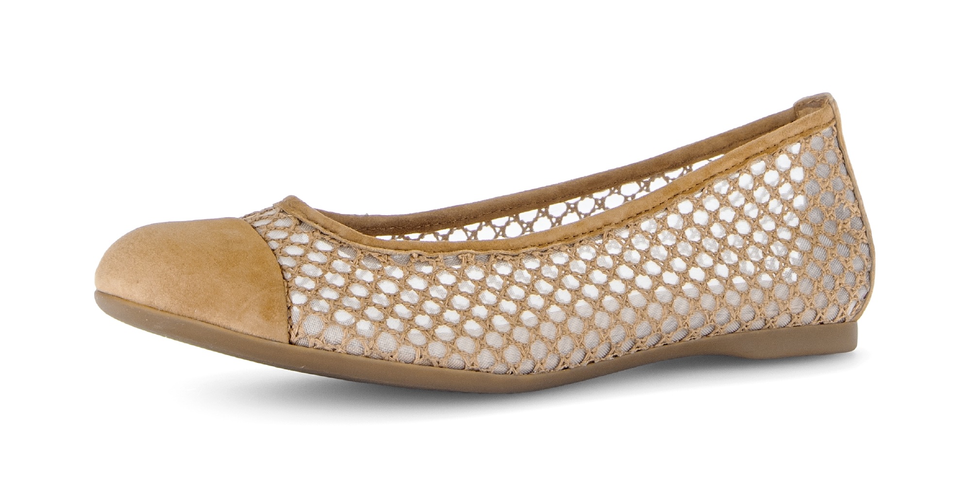 Gabor Ballerina Frühlingsschuh, Schlupfschuh in sommerlicher Häkeloptik