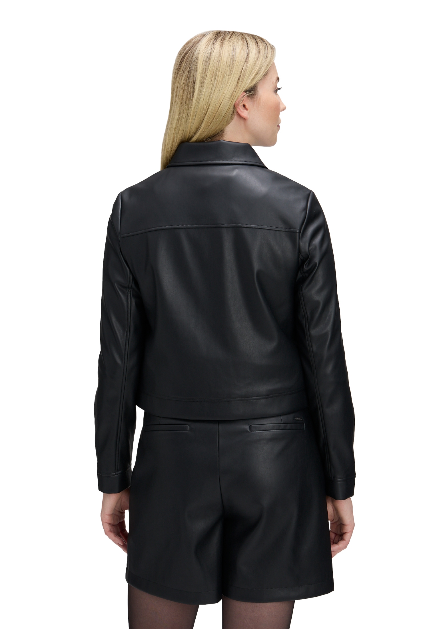 Betty&Co Jackenblazer »Damen Lederjacke langarm«