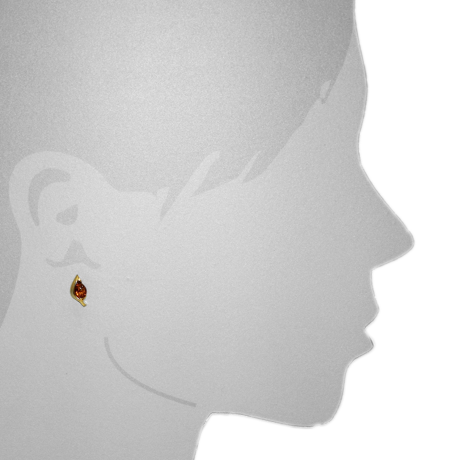 OSTSEE-SCHMUCK Paar Ohrstecker »- Ires - Gold 375/000 - Bernstein«