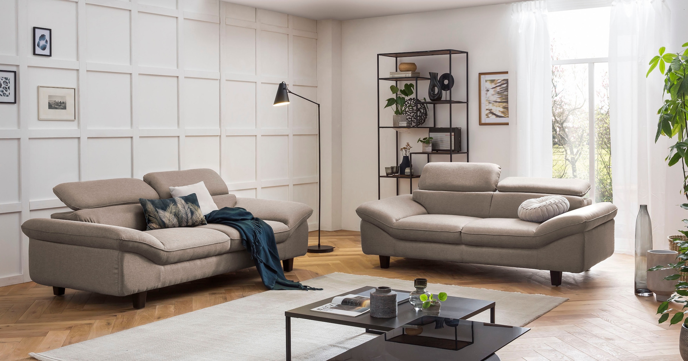 Home affaire 2-Sitzer »Pilot«, Big-Sofa mit Kopfteilverstellung