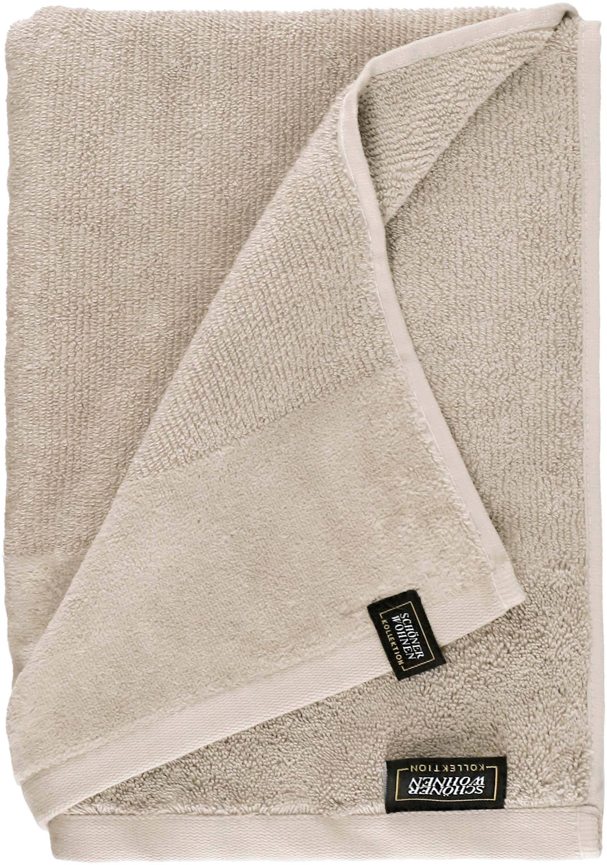 SCHÖNER WOHNEN-Kollektion Duschtuch "Sense" mit Velourborte, hautschmeichel günstig online kaufen