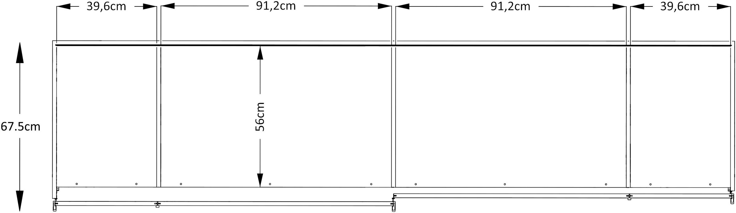 STAUD Schwebetürenschrank »Sonett 220G, Made in Germany«, mit vier verschiedenen Ausstattungsvarianten