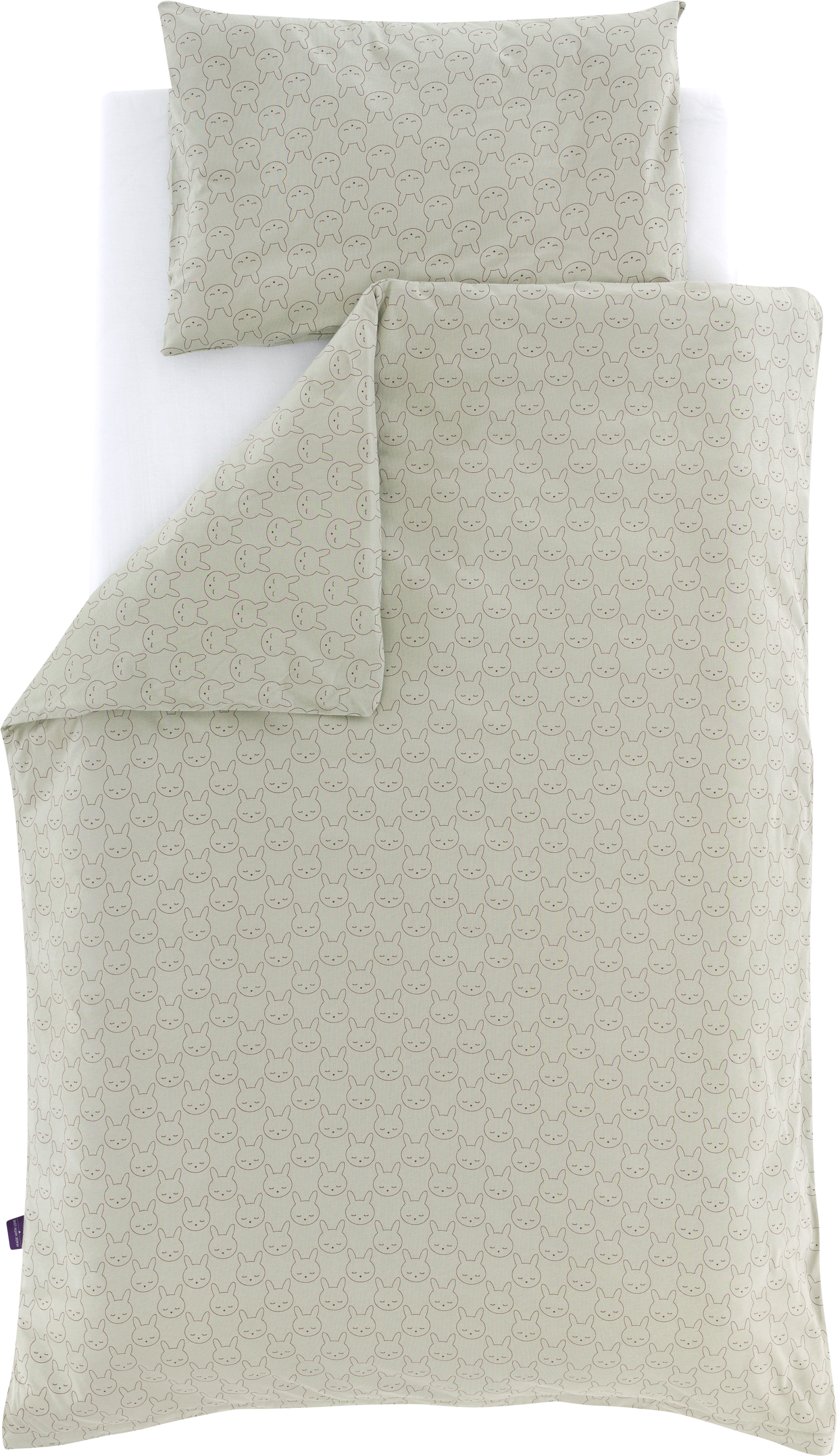 Träumeland Babybettwäsche "Jersey Kuschelhase" 2 Stk. mit Allover-Print günstig online kaufen