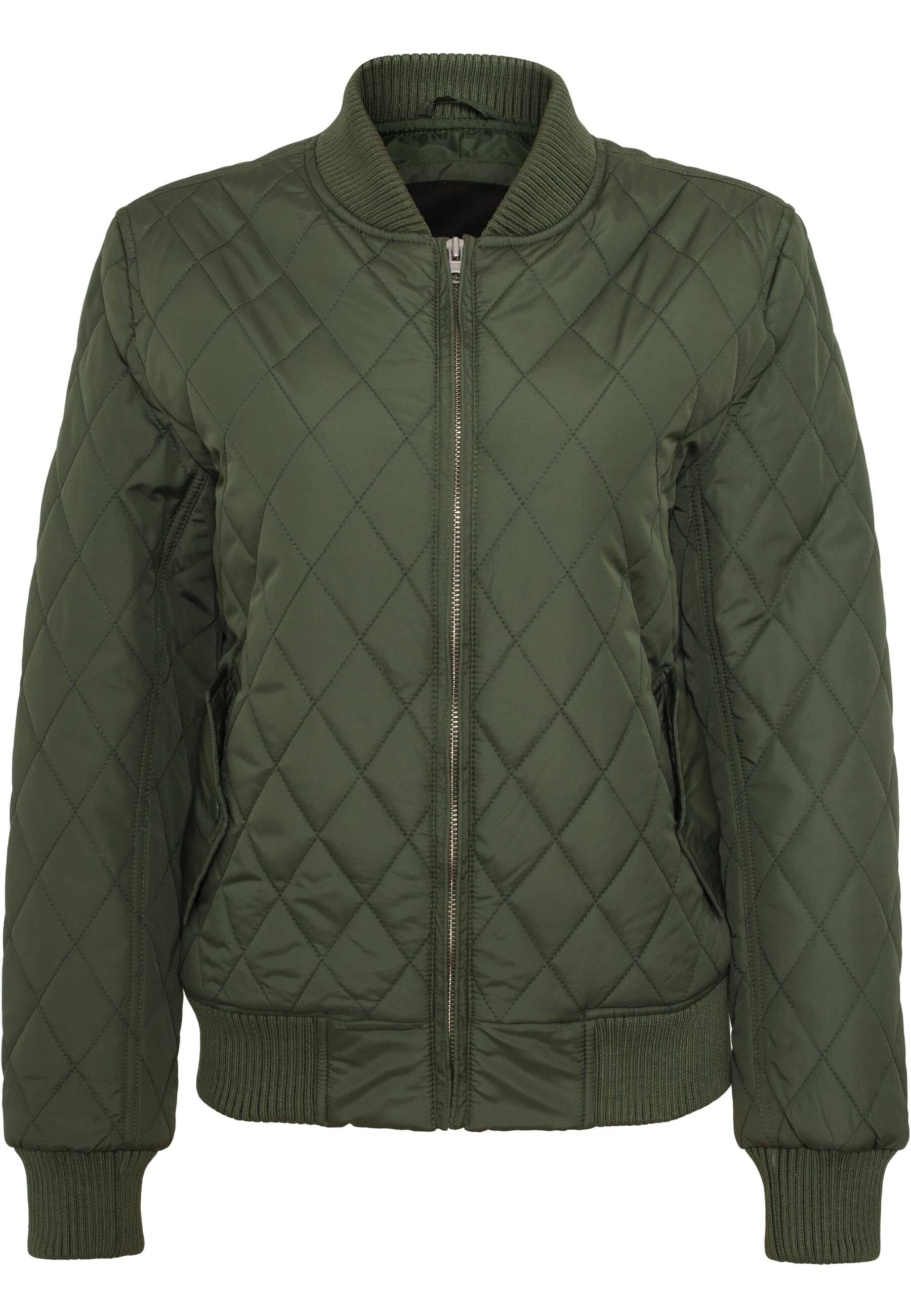 URBAN CLASSICS Allwetterjacke "Urban Classics Damen Ladies Diamond Quilt Nylon Jacket", (1 St.), ohne Kapuze