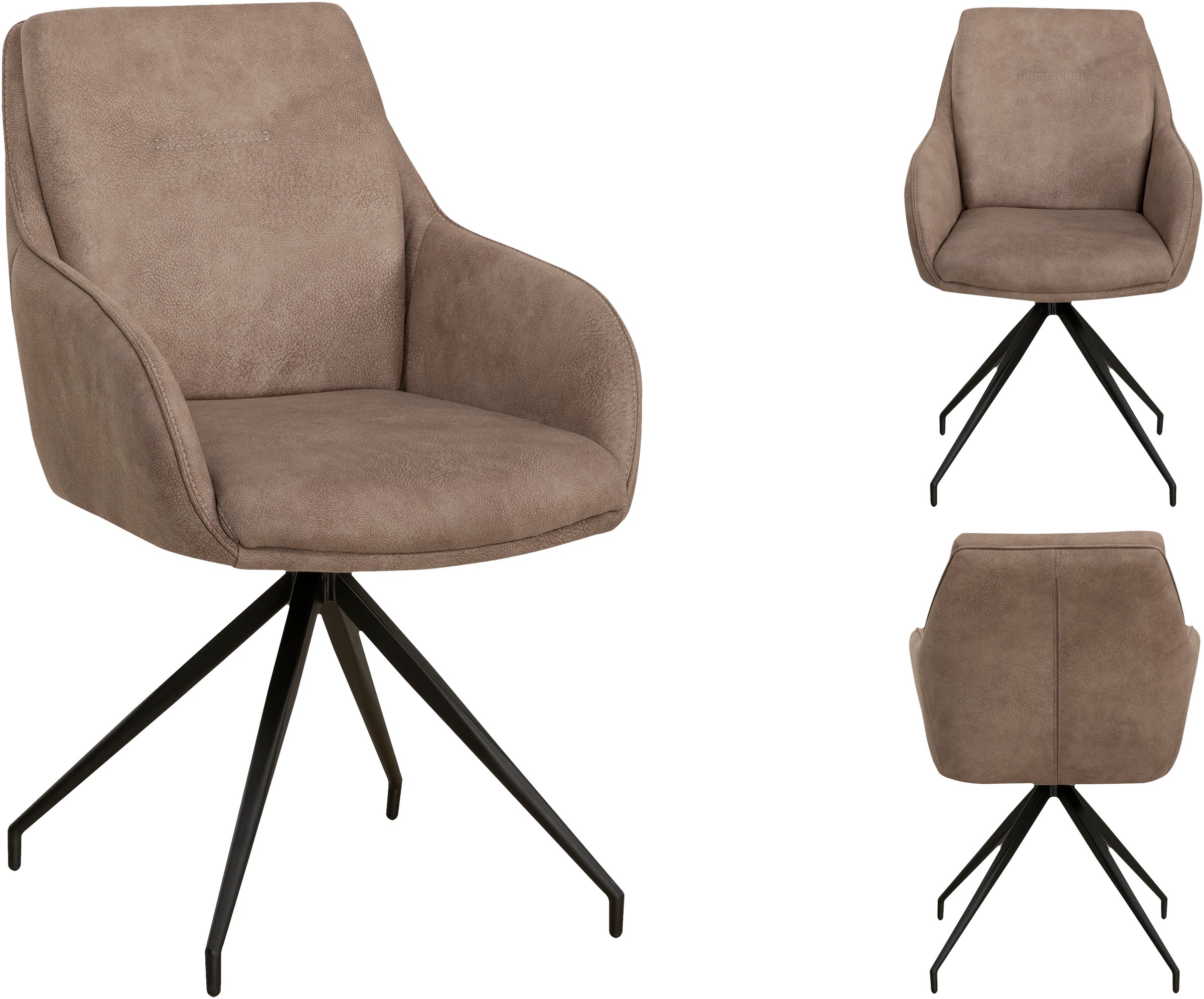 Thumbnail - OMG Design Esszimmerstuhl "Tijn" (Set) 2 Stk.Drehstuhl, Armlehnenstuhl, pflegeleicht