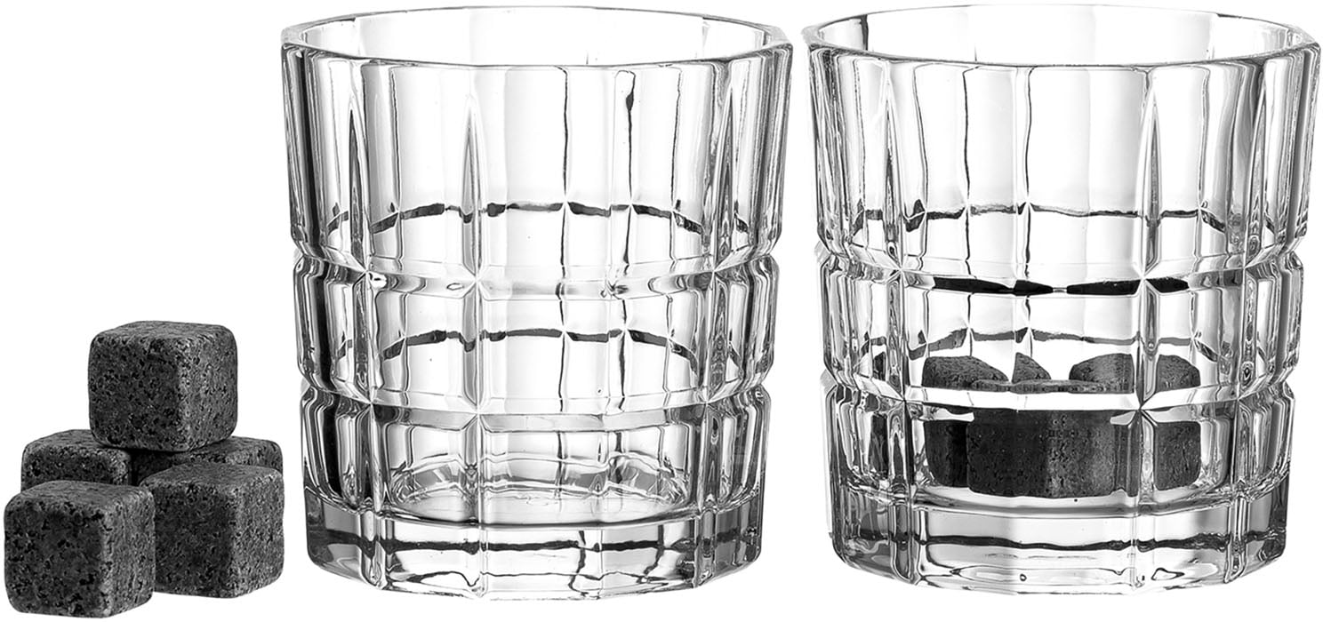 LEONARDO Whiskyglas "D.O.F. SPIRITII 2er-Set & 8 Kühlsteine", (Set, 10 tlg.), 360 ml