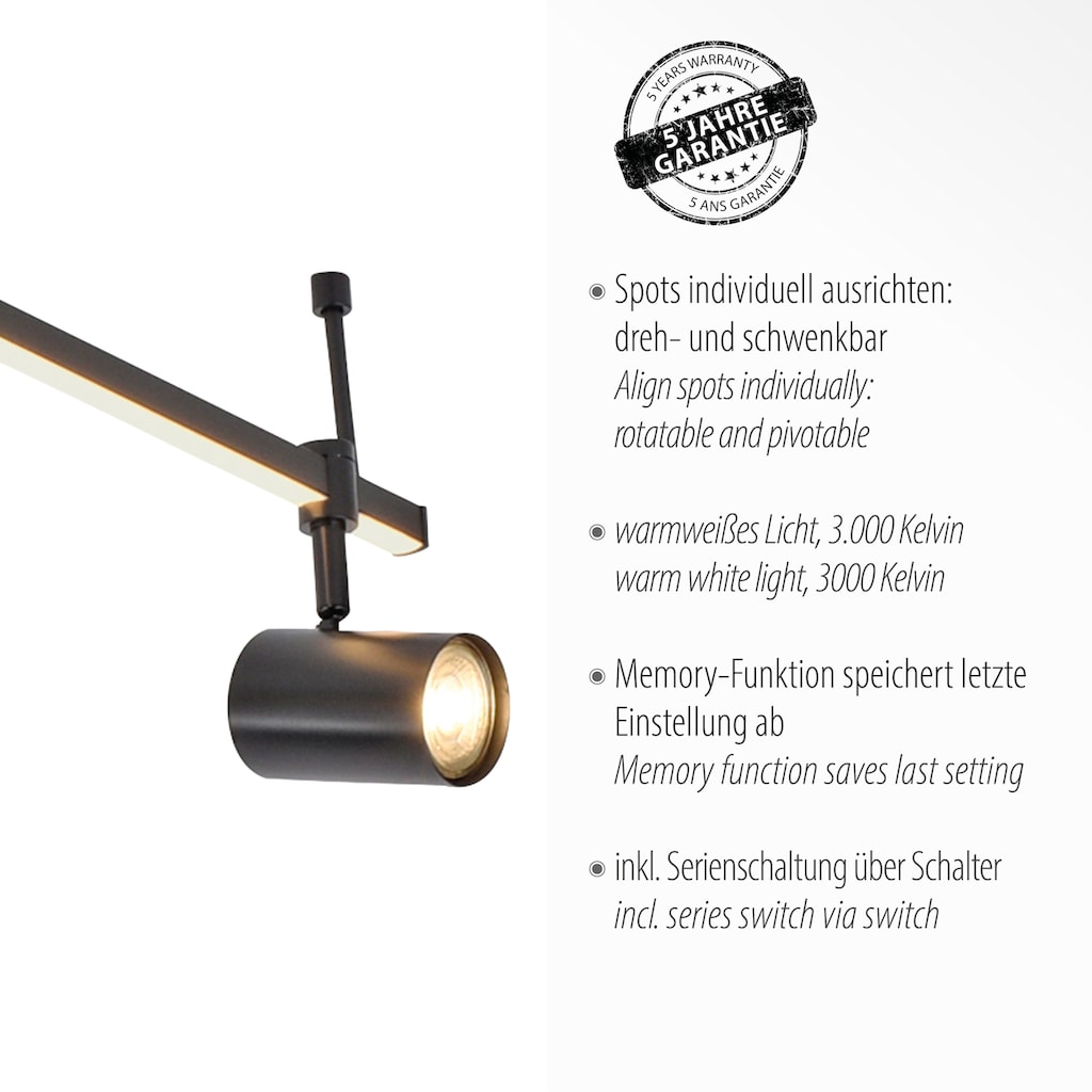 Paul Neuhaus LED Deckenleuchte »BARIK«, separat steuerbar, inkl. Leuchtmittel 4 x GU10 / 4,50Watt