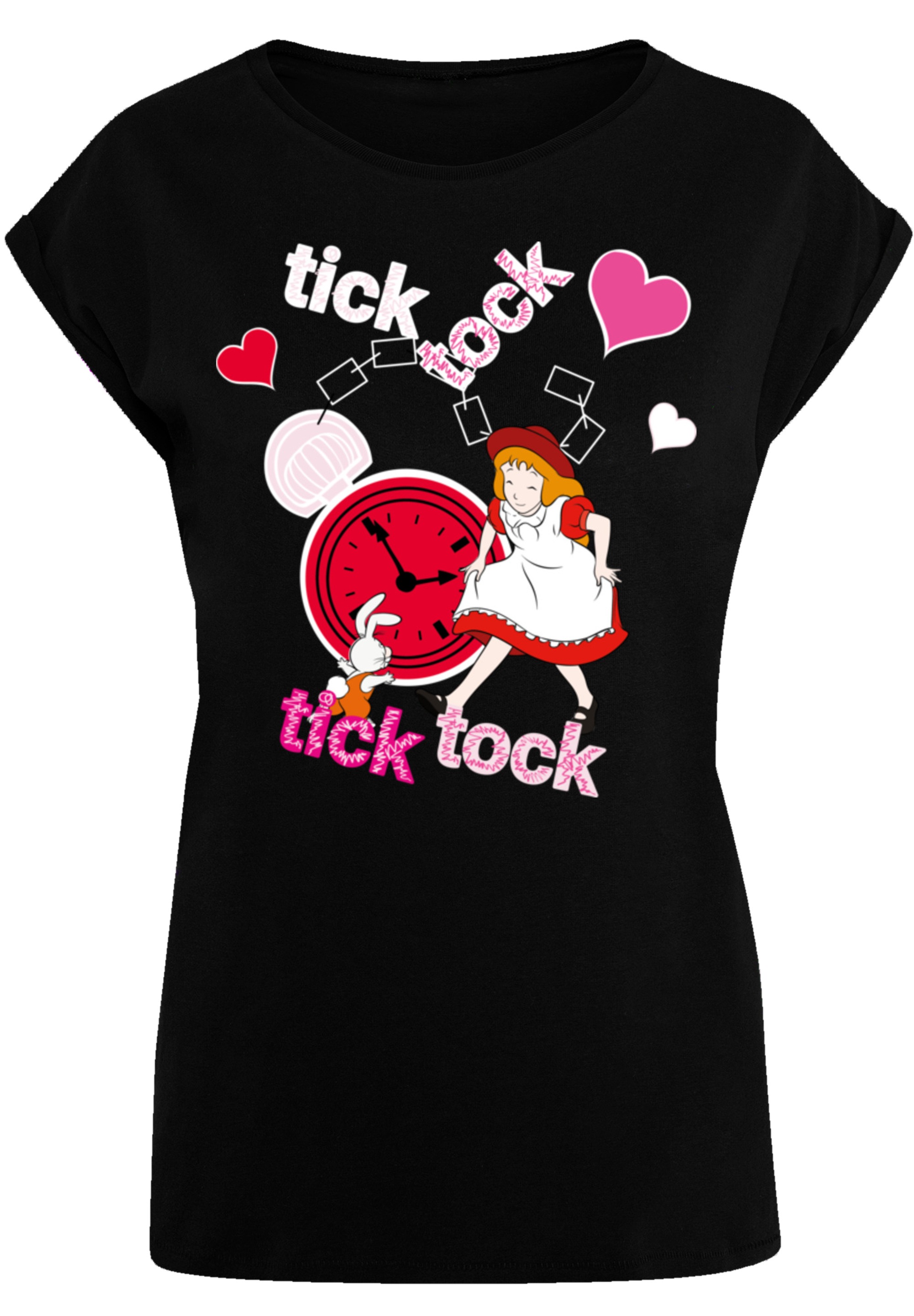 F4NT4STIC T-Shirt »Alice im Wunderland Tick Tock«, Retro, Heroes of Childhood, TV Serie