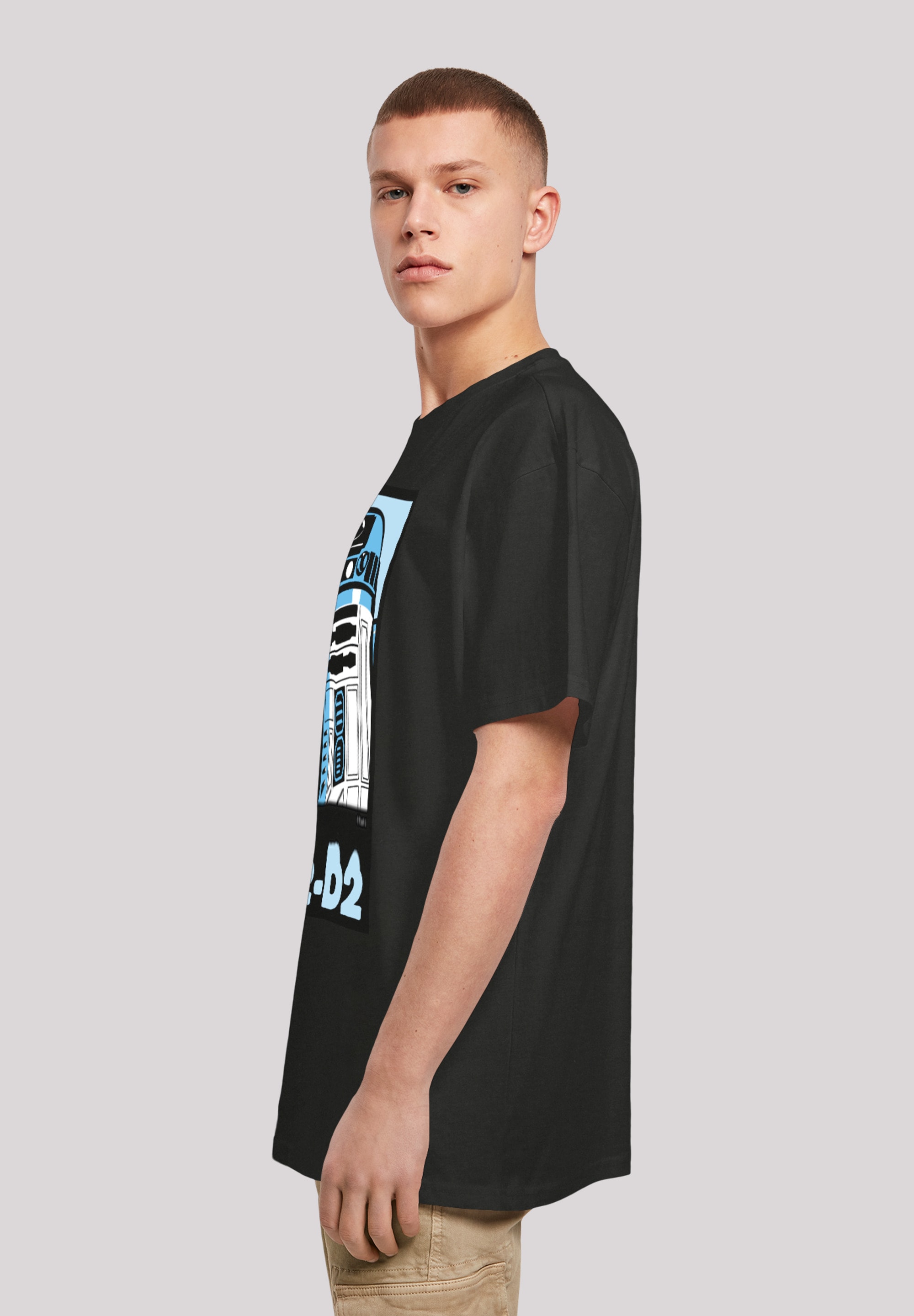 F4NT4STIC Kurzarmshirt »F4NT4STIC Herren Star Wars R2-D2 Poster with Heavy Oversize Tee«, (1 tlg.)