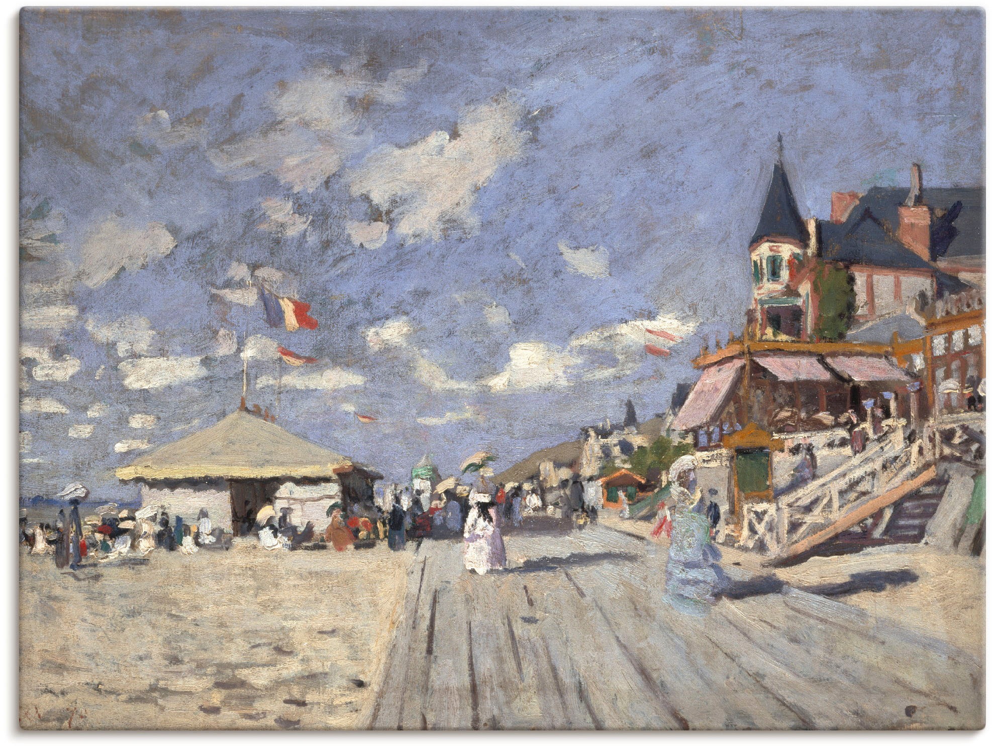 Artland Wandbild »Am Trouville. St.), Größen 1870.«, als Strand von kaufen Leinwandbild, versch. (1 BAUR | Wandaufkleber oder in Frankreich, Poster