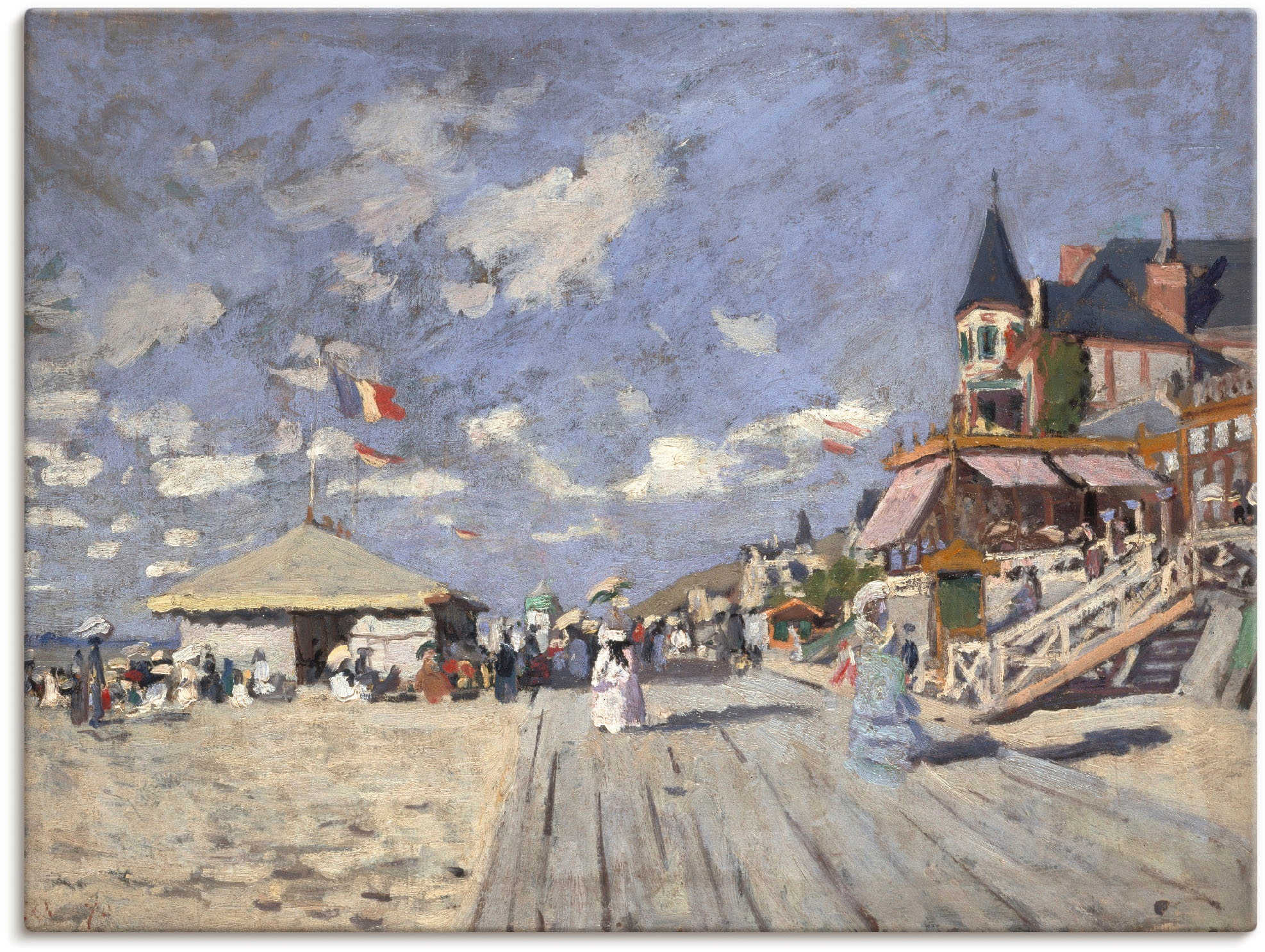 Artland Wandbild als 1870.«, St.), Leinwandbild, Poster »Am (1 versch. Frankreich, von Größen Strand BAUR kaufen in | Trouville. Wandaufkleber oder