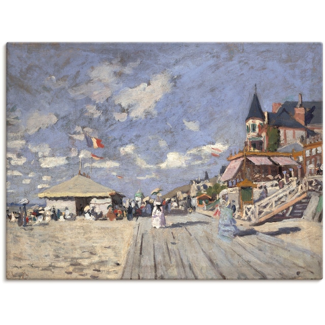 Artland Wandbild »Am Strand von Trouville. 1870.«, Frankreich, (1 St.), als  Leinwandbild, Wandaufkleber oder Poster in versch. Größen kaufen | BAUR