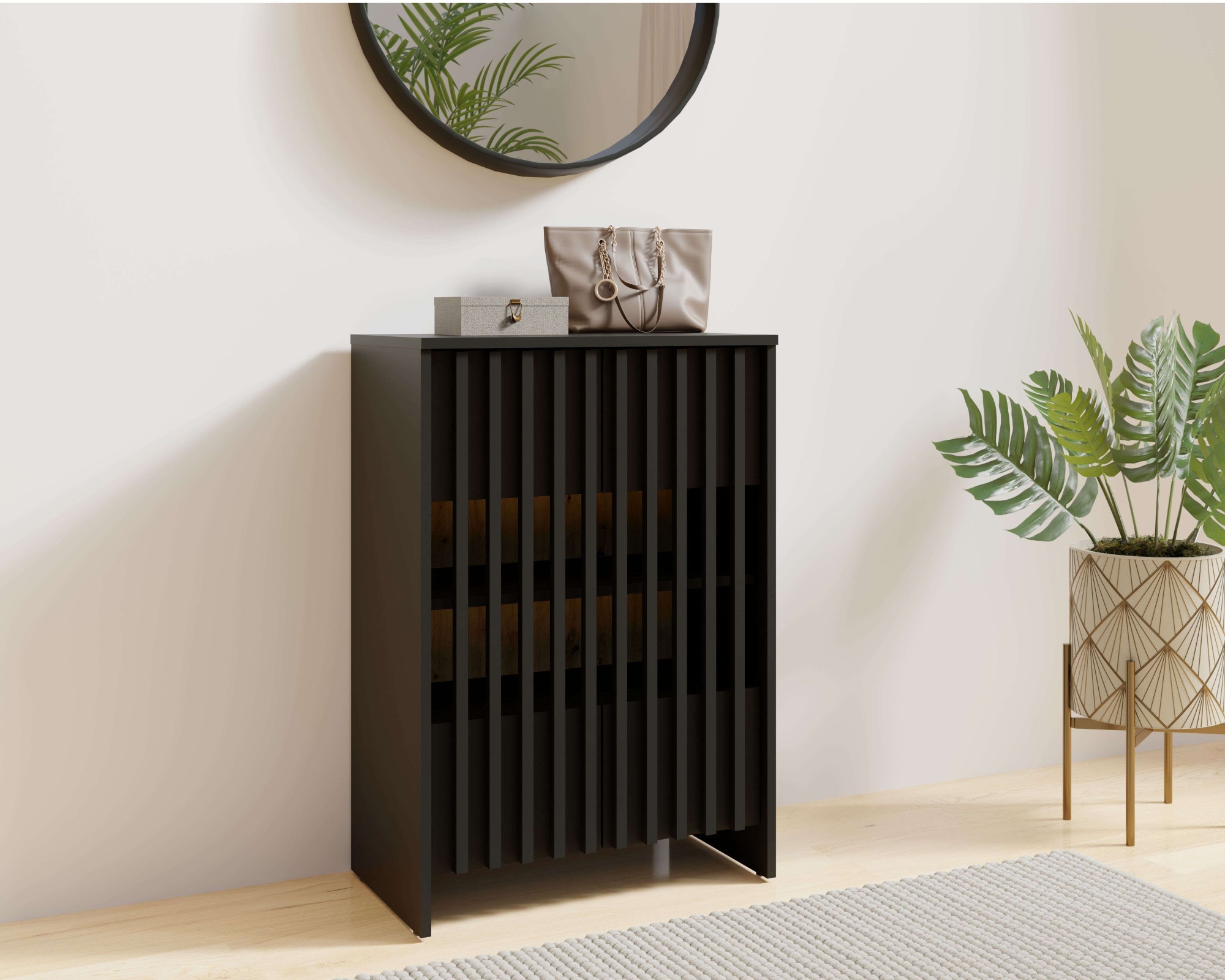 Home affaire Schuhschrank "MURET Schuhregal mit vier Fächer und zwei Türen, günstig online kaufen