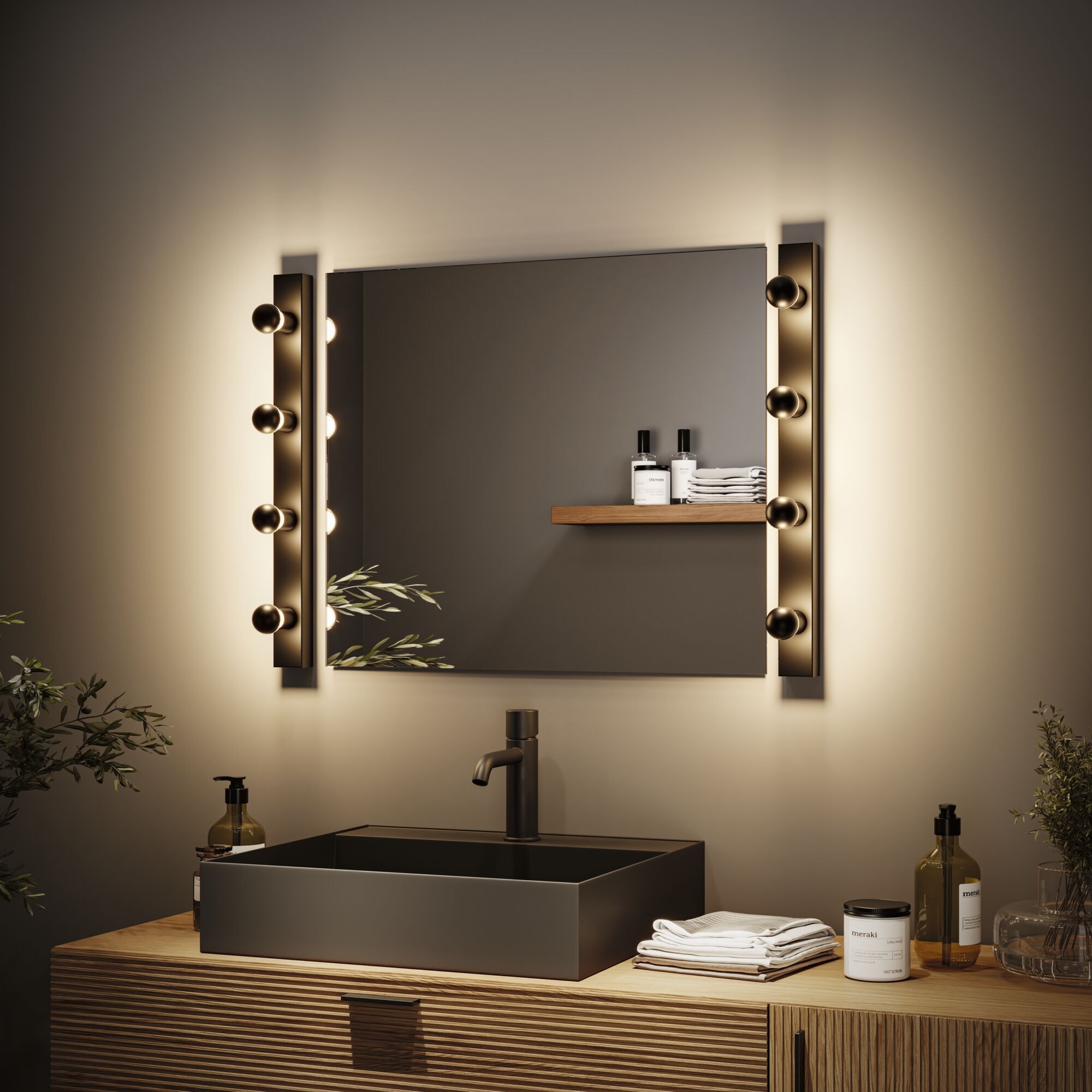 Paulmann LED-Leuchtmittel »LED Tropfen Kopfspiegel 470lm E14 2700K 4,5W 230V dim schwarz matt«, E14, 1 St., Warmweiß
