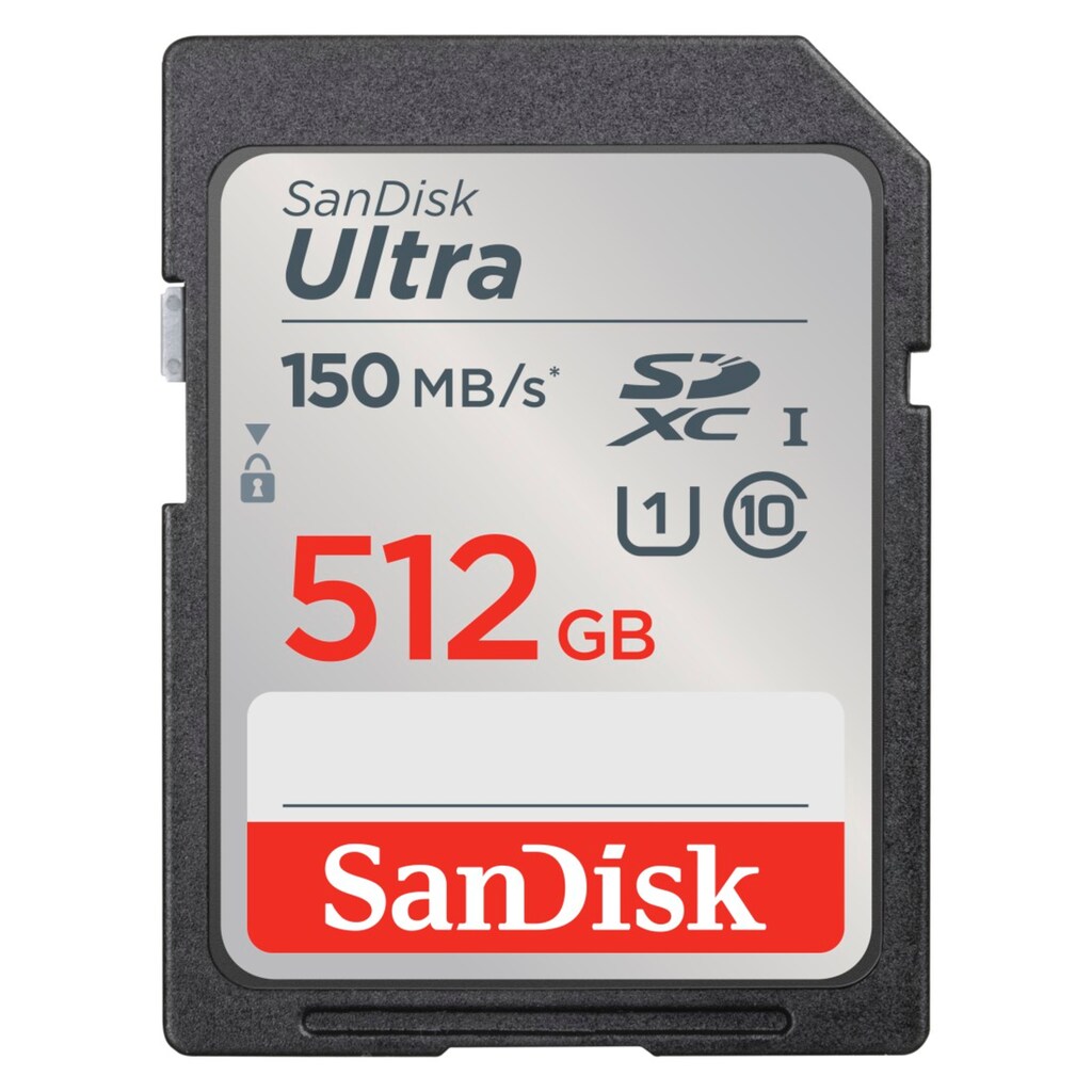 Sandisk Speicherkarte »SDXC Ultra 512GB (Class 10/UHS-I/150MB/s)«, (UHS-I Class 10 150 MB/s Lesegeschwindigkeit)