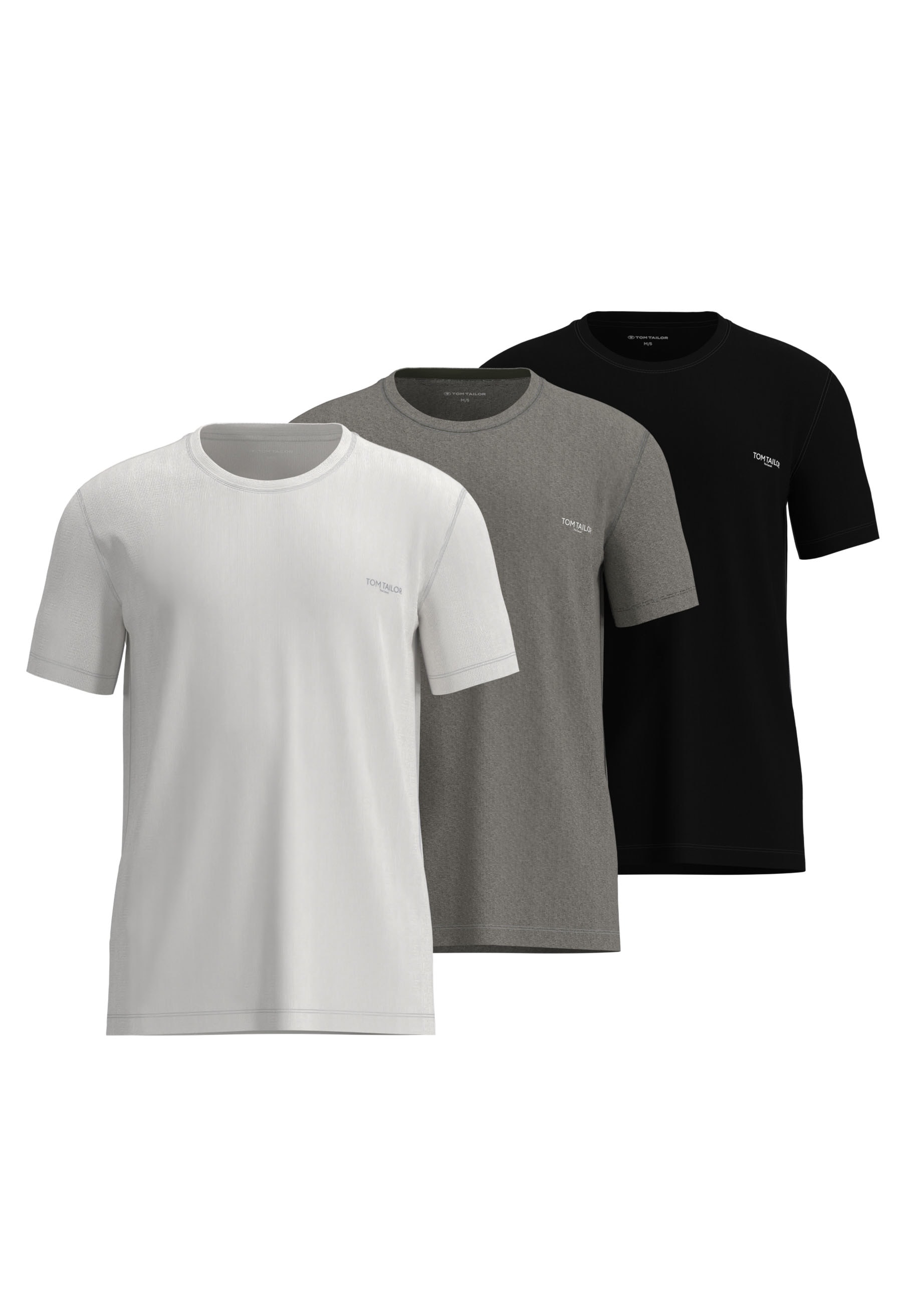 TOM TAILOR T-Shirt 3er Pack, 