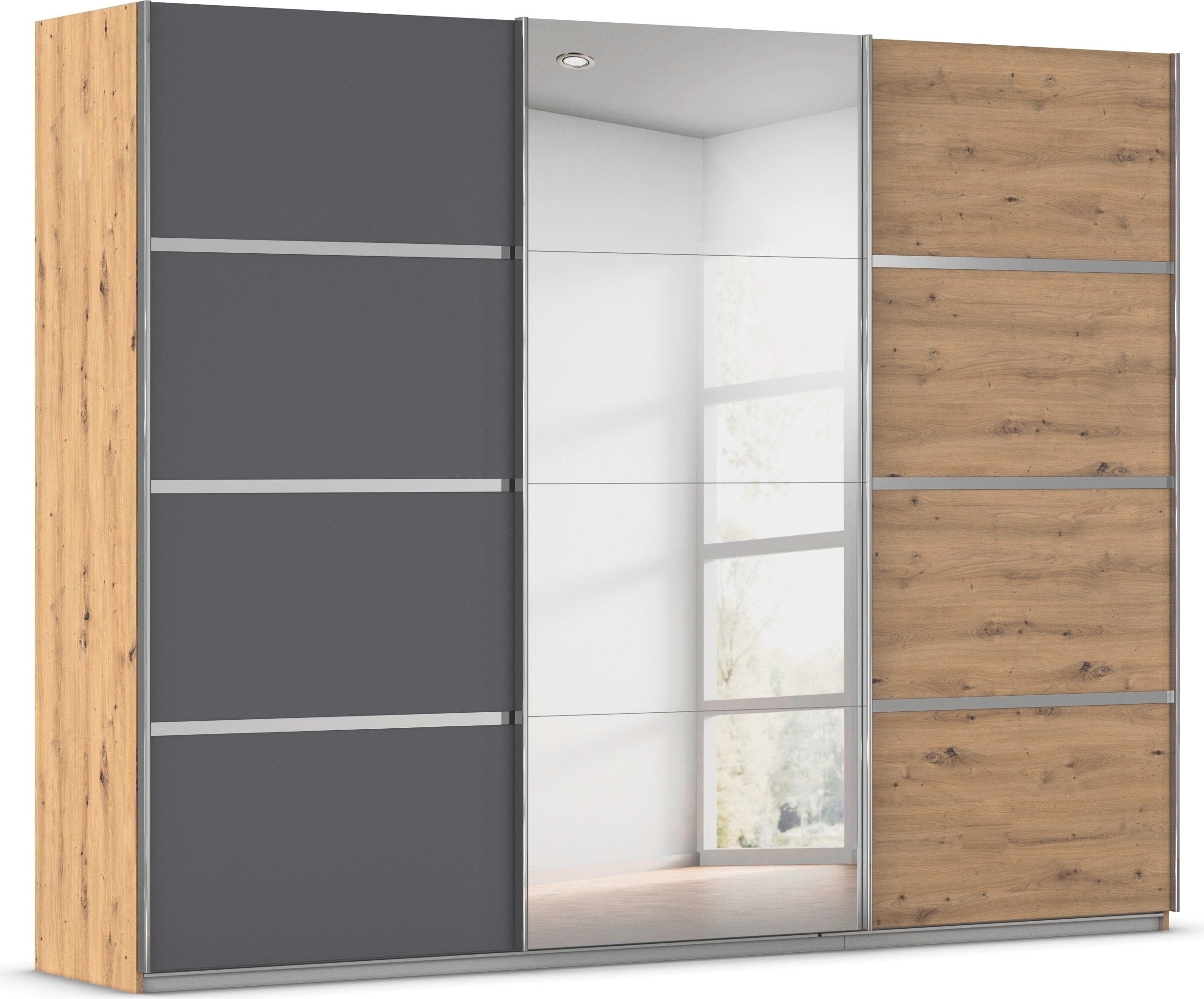 OTTO home Kleiderschrank "Mehrzweckschrank Aktenschrank Möbel Mietswohnung Schlafzimmer AVOLA" 3 verschiedene Ausstattungen BASIC/CLASSIC/PREMIUM (inkl. SOFT-CLOSE), mit eleganten Zierleisten in Chrom, Schwarz oder Weiß MADE IN GERMANY