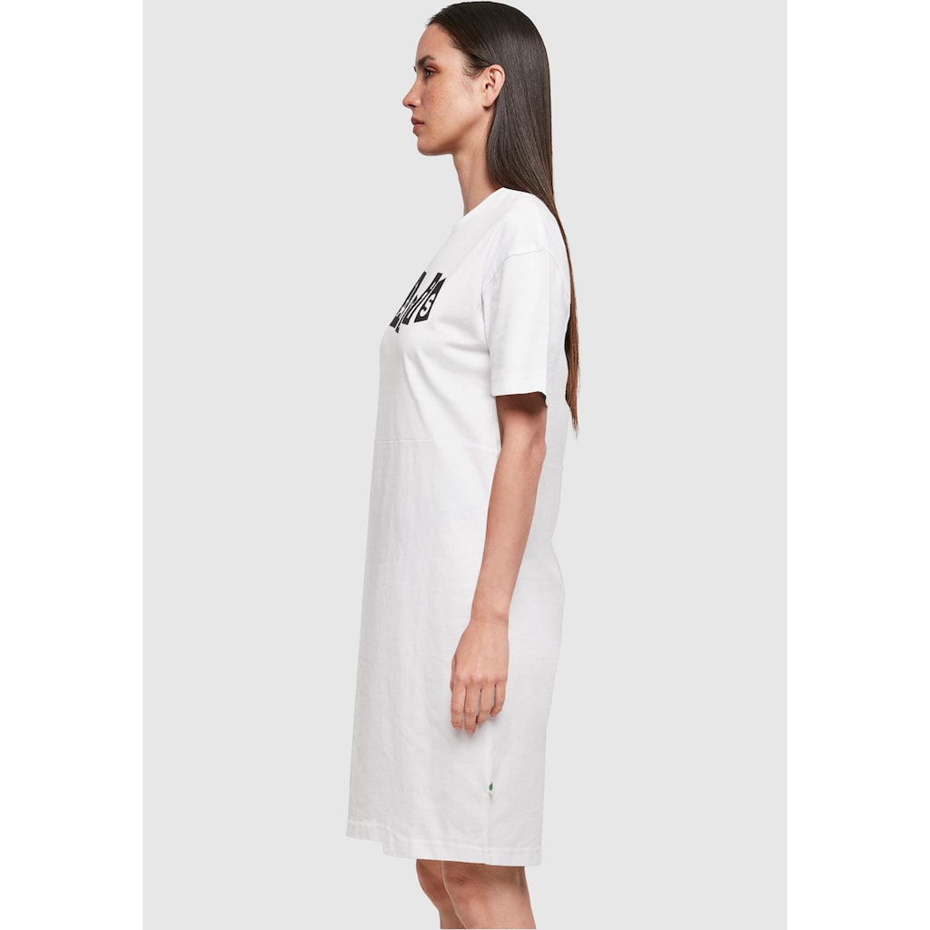 Merchcode Shirtkleid »Merchcode Damen Ladies Paris Organic Oversized Slit Tee Dress«, (1 tlg.)