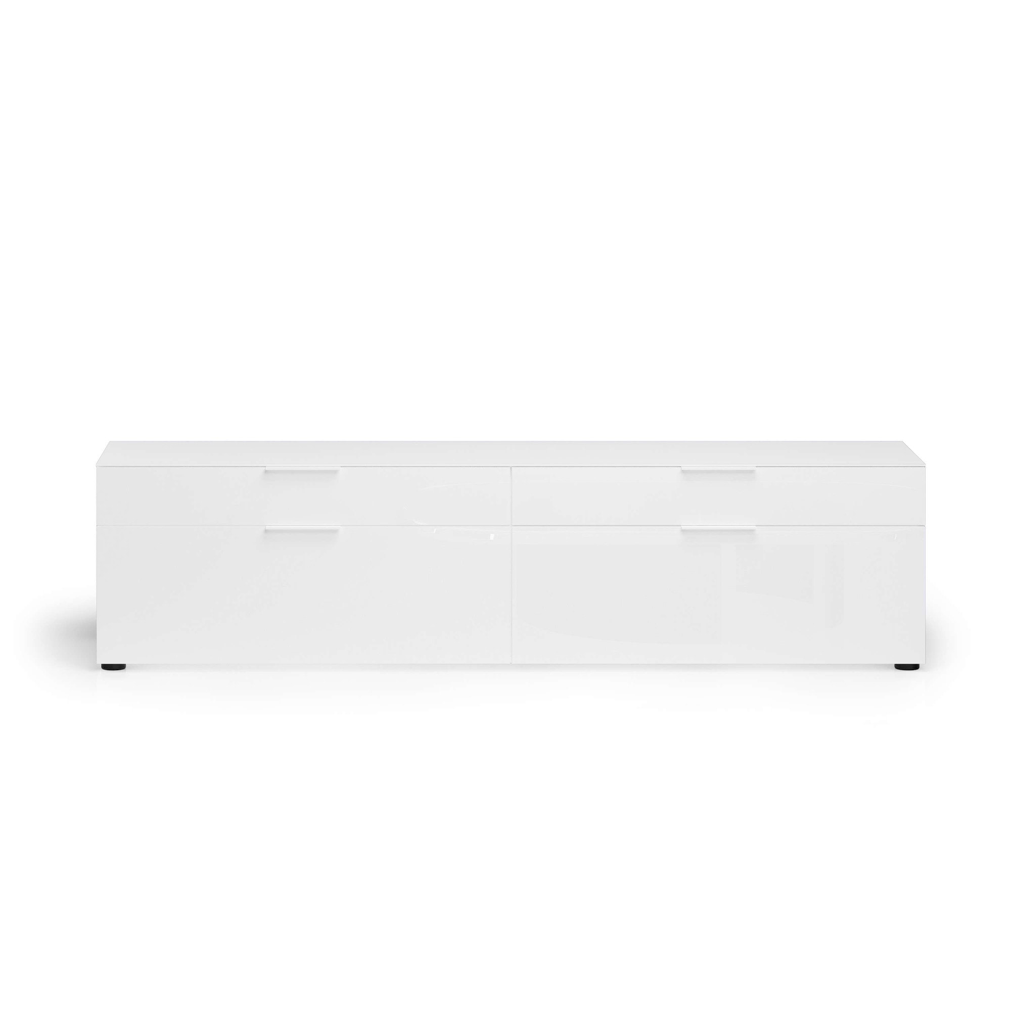 Home affaire Lowboard "ASSO, Lowboard, Anrichte, Kommode, Schrank, Hochglanz lackiert" 1 Stk. tlg. Breite 200 cm, Soft-Close Einzug, 2 Schubladen, 2 Klappen, Metallgriff