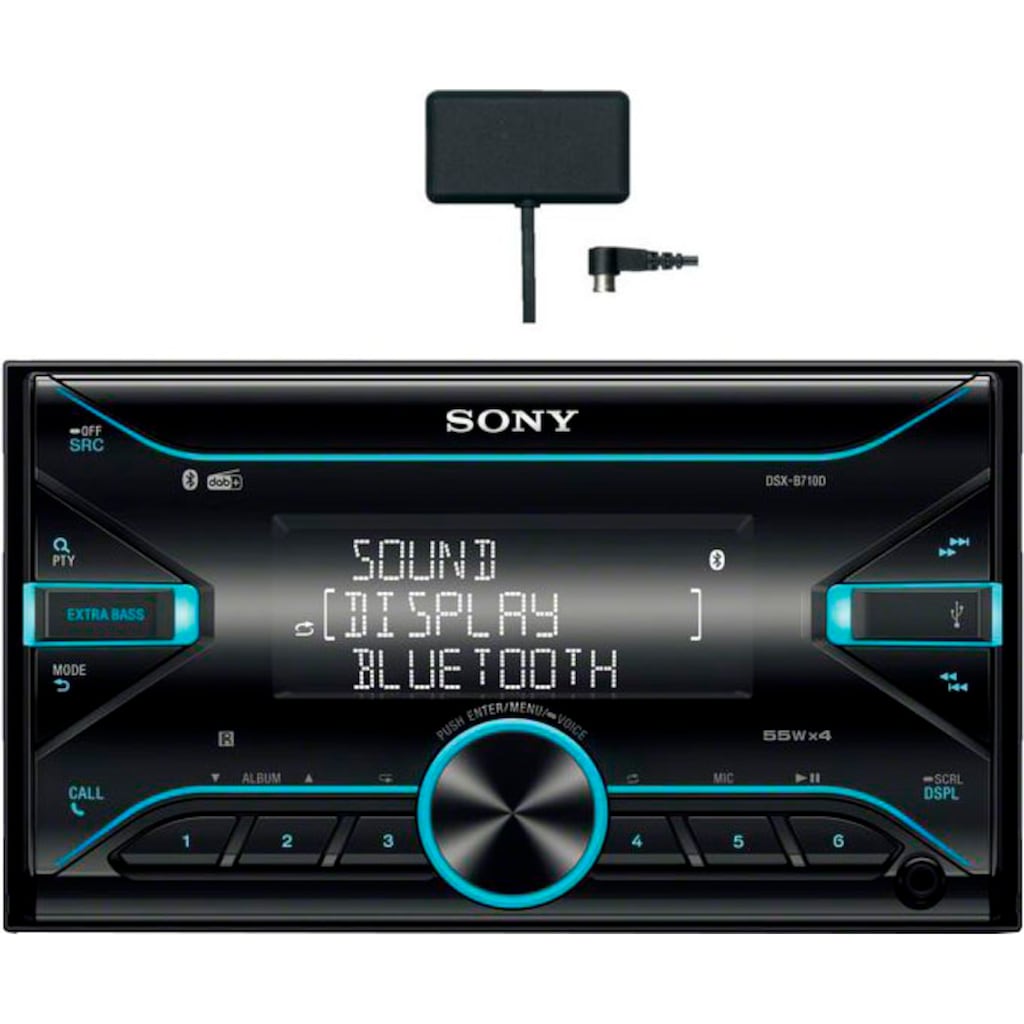 Sony Autoradio »DSXB710KIT«, (Bluetooth Digitalradio (DAB+)-FM-Tuner 55 W)