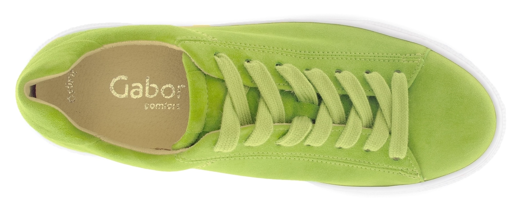 Gabor Plateausneaker »FLORENZ«, Freizeitschuh, Halbschuh, Schnürschuh mit dezenten Ziernähten