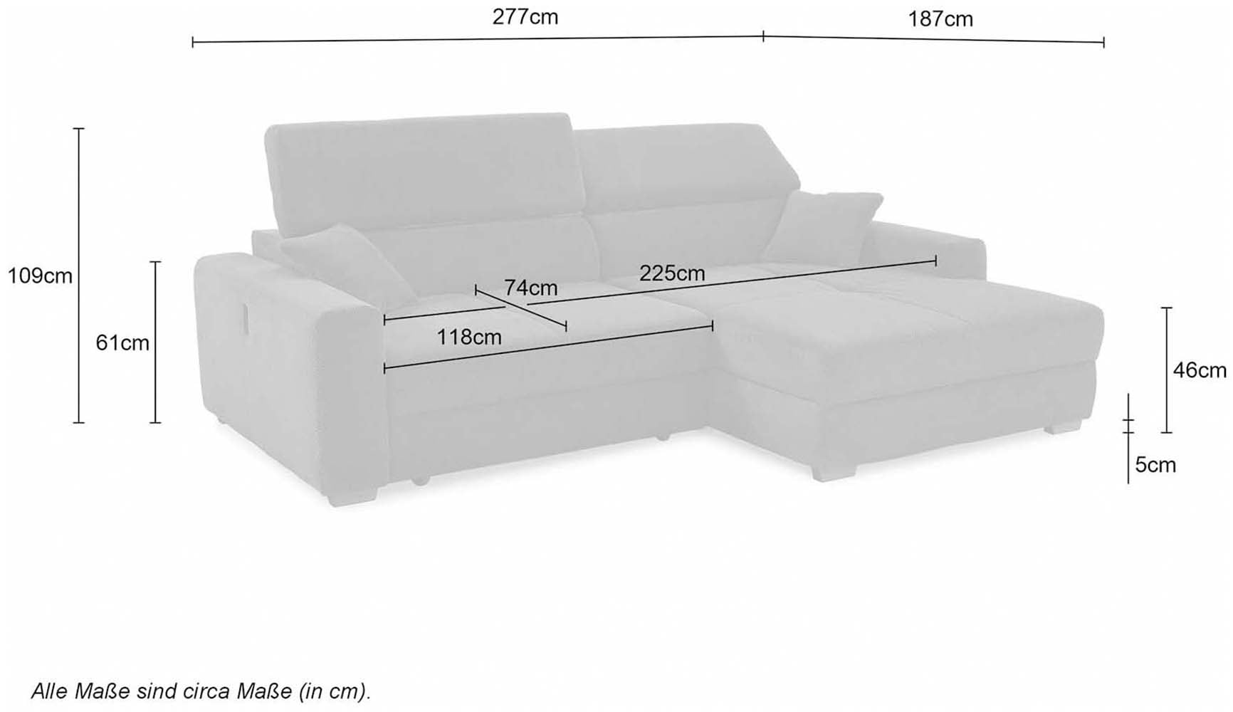Jockenhöfer Gruppe Ecksofa »Slider, L-Form, 140kg Belastbarkeit«, elektromotorische Sitztiefenverstellung,USB-Ladeports,mit Kopfstützen