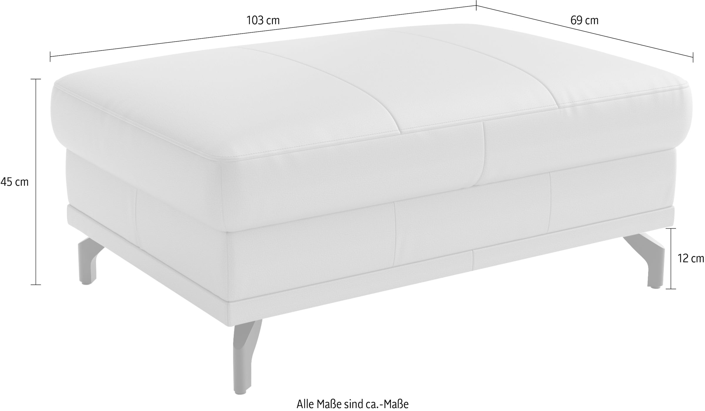 sit&more Polsterhocker »Chelsea, B: 103 cm, Leder« mit praktischem Stauraum, besonders langlebig