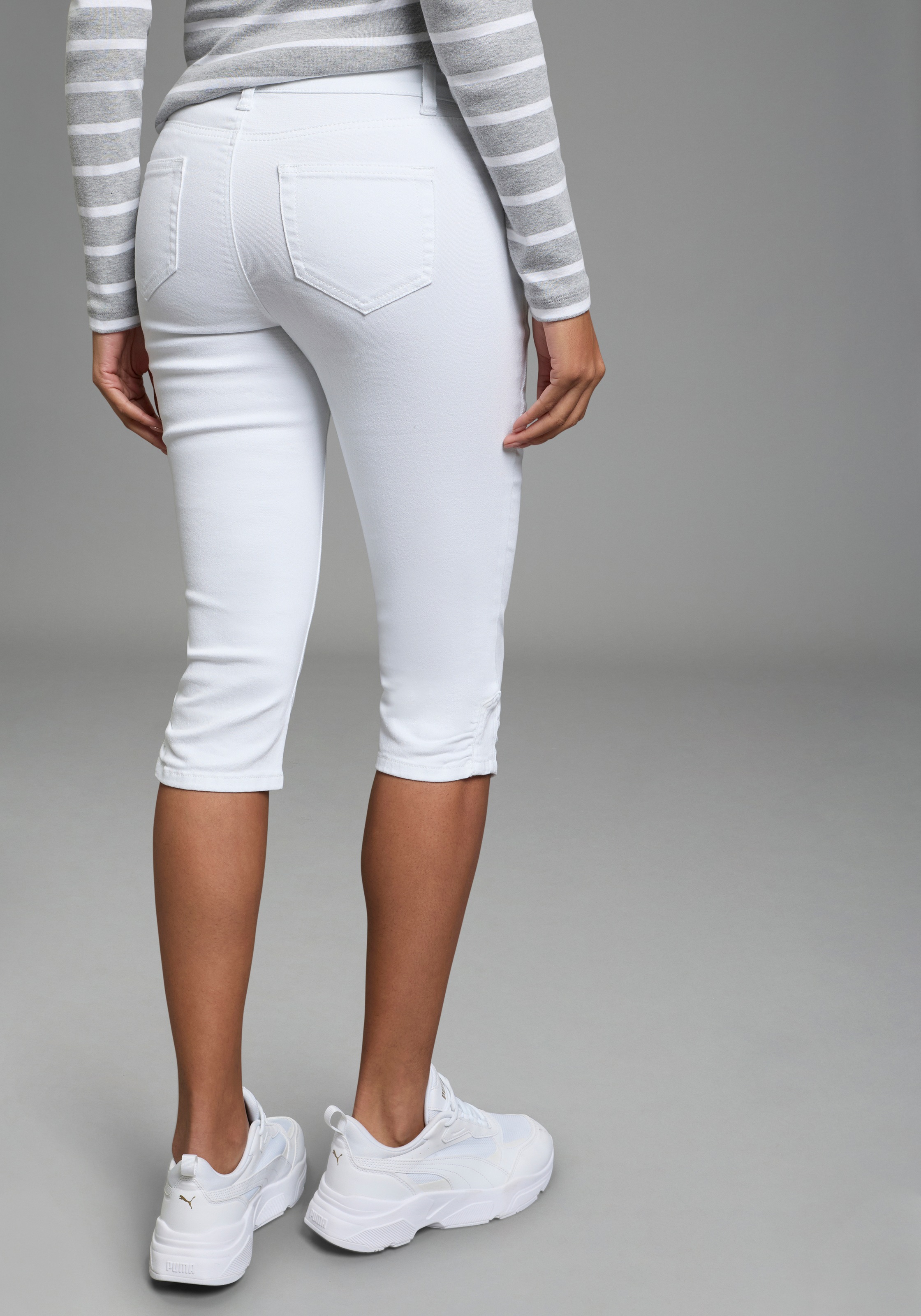 Arizona Caprijeans Skinny Fit, 3/4-Länge, mit Eingrifftaschen und Gesäßtasc günstig online kaufen