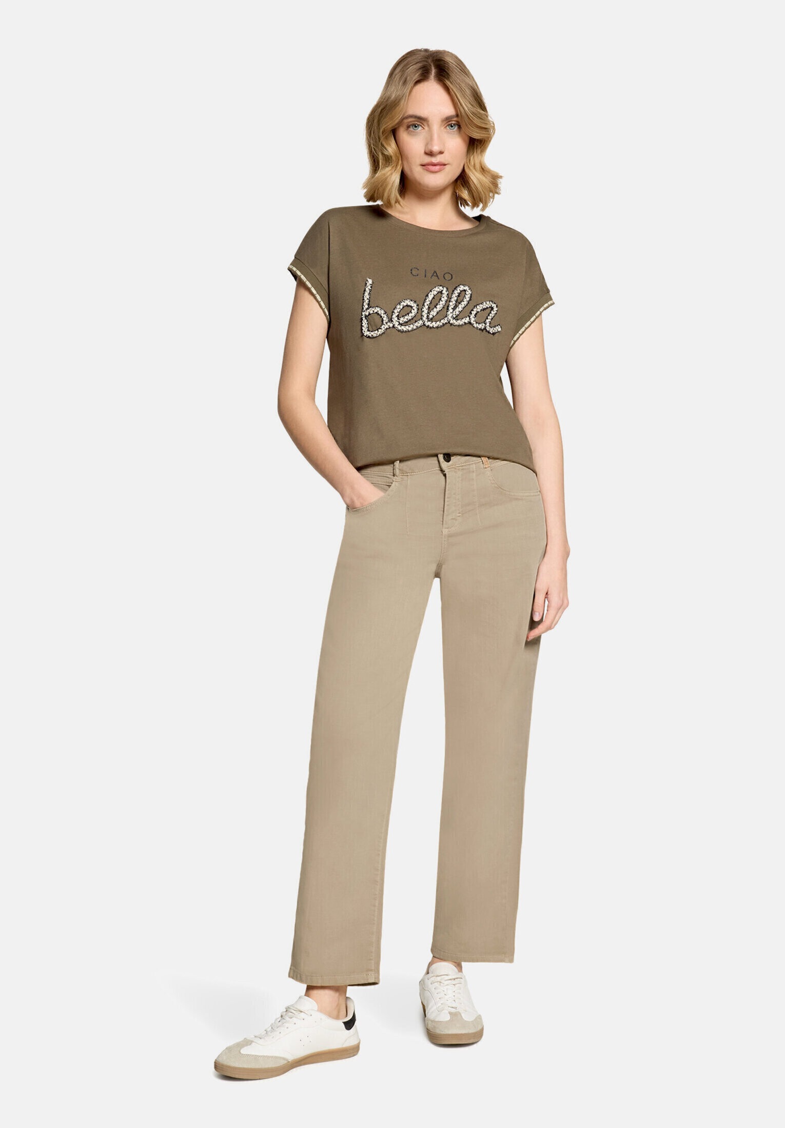 Cartoon Ankle-Jeans "Damen mit Waschung"