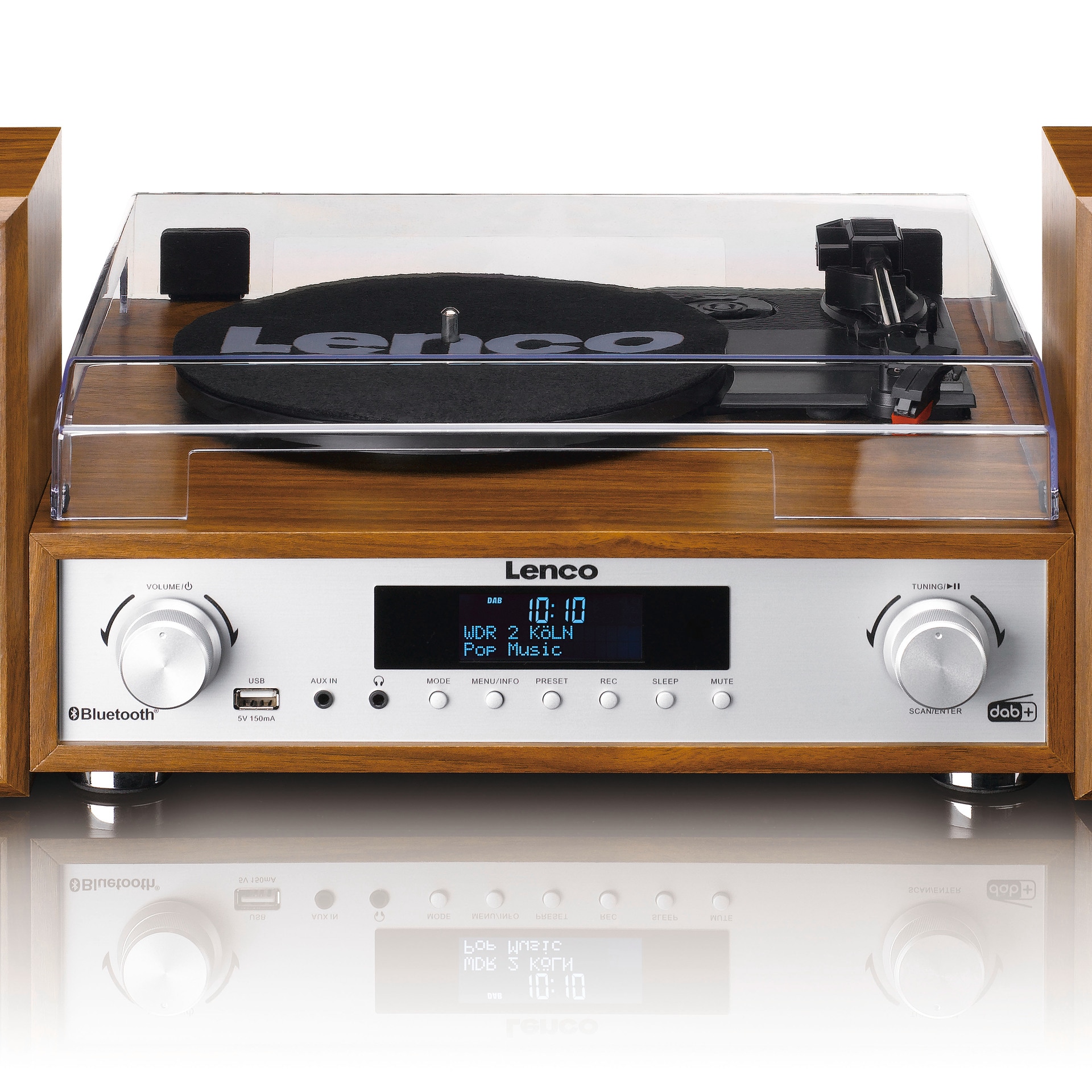 Lenco Radioplattenspieler »MC-160WD Hifi-Set DAB+, FM-Radio, Plattenspieler  und Bluetooth« | BAUR